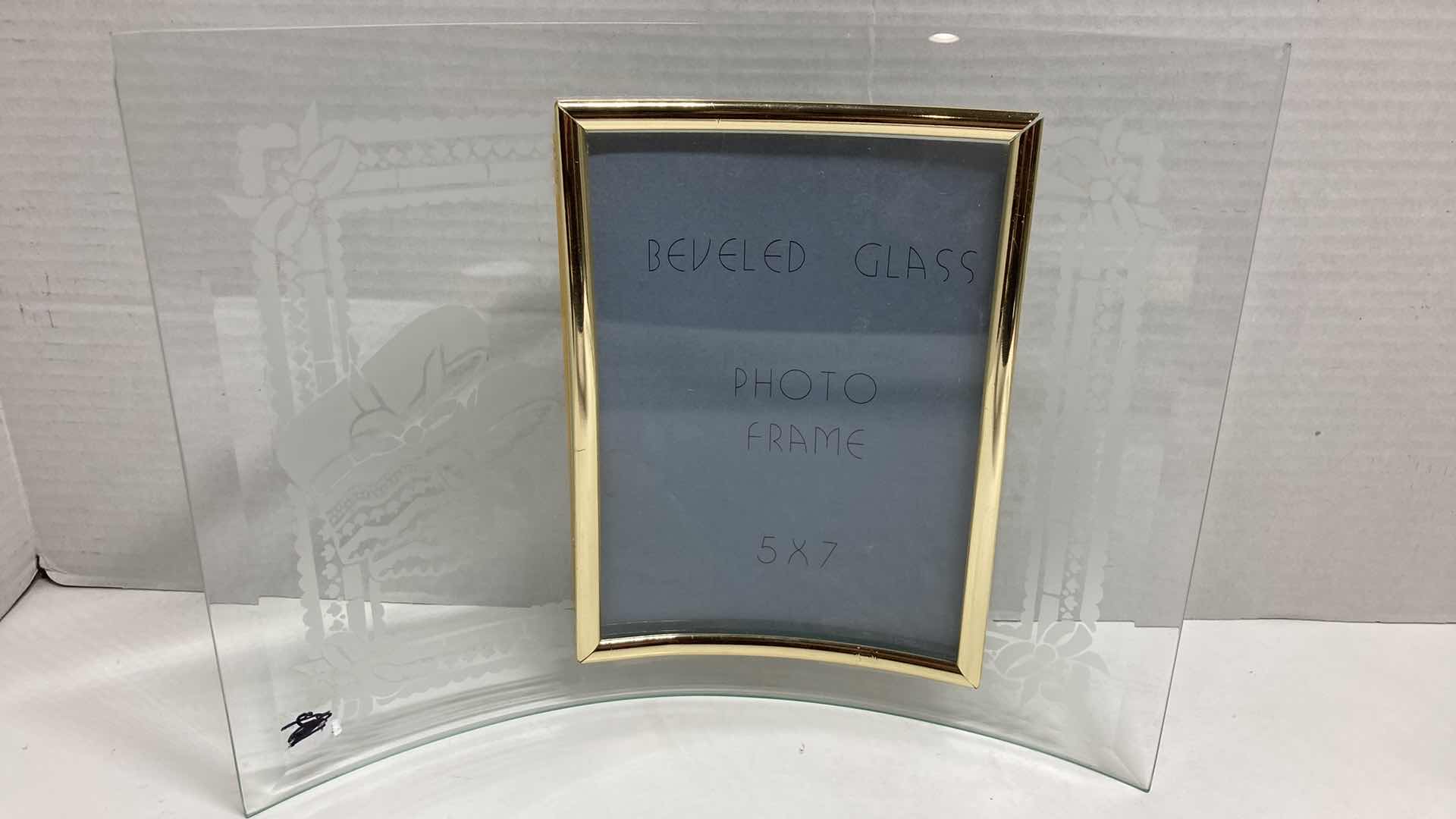 Photo 2 of BEVELED GLASS PHOTO FRAMES (2) 5” X 7”