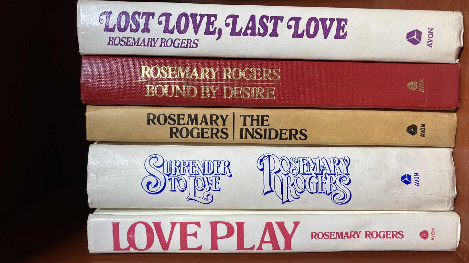 Photo 1 of ROSEMARY ROGERS LEATHER HARD COVER BOOKS (5)