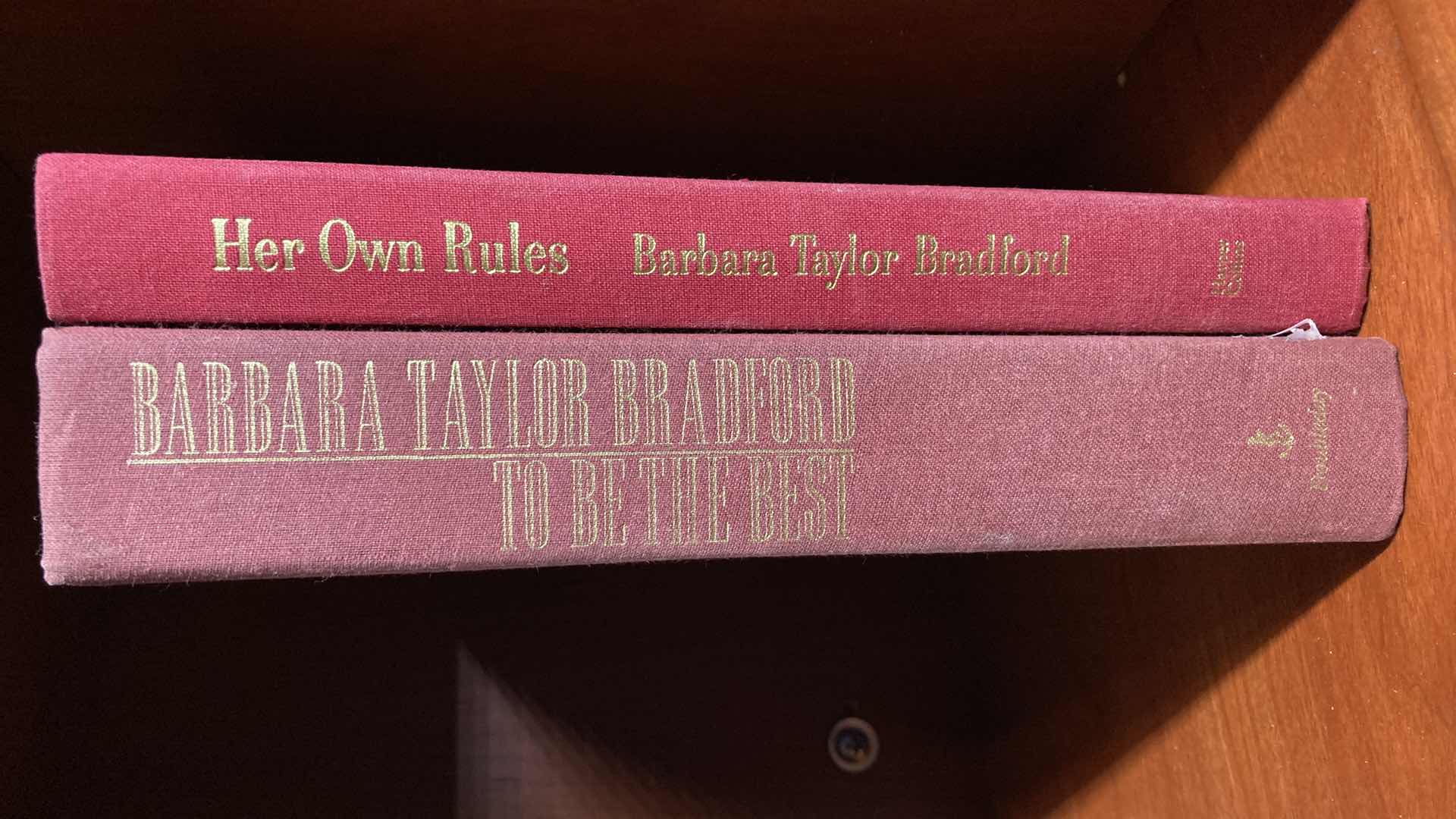 Photo 3 of TAYLOR BRADFORD LEATHER HARD COVER BOOKS (5)
