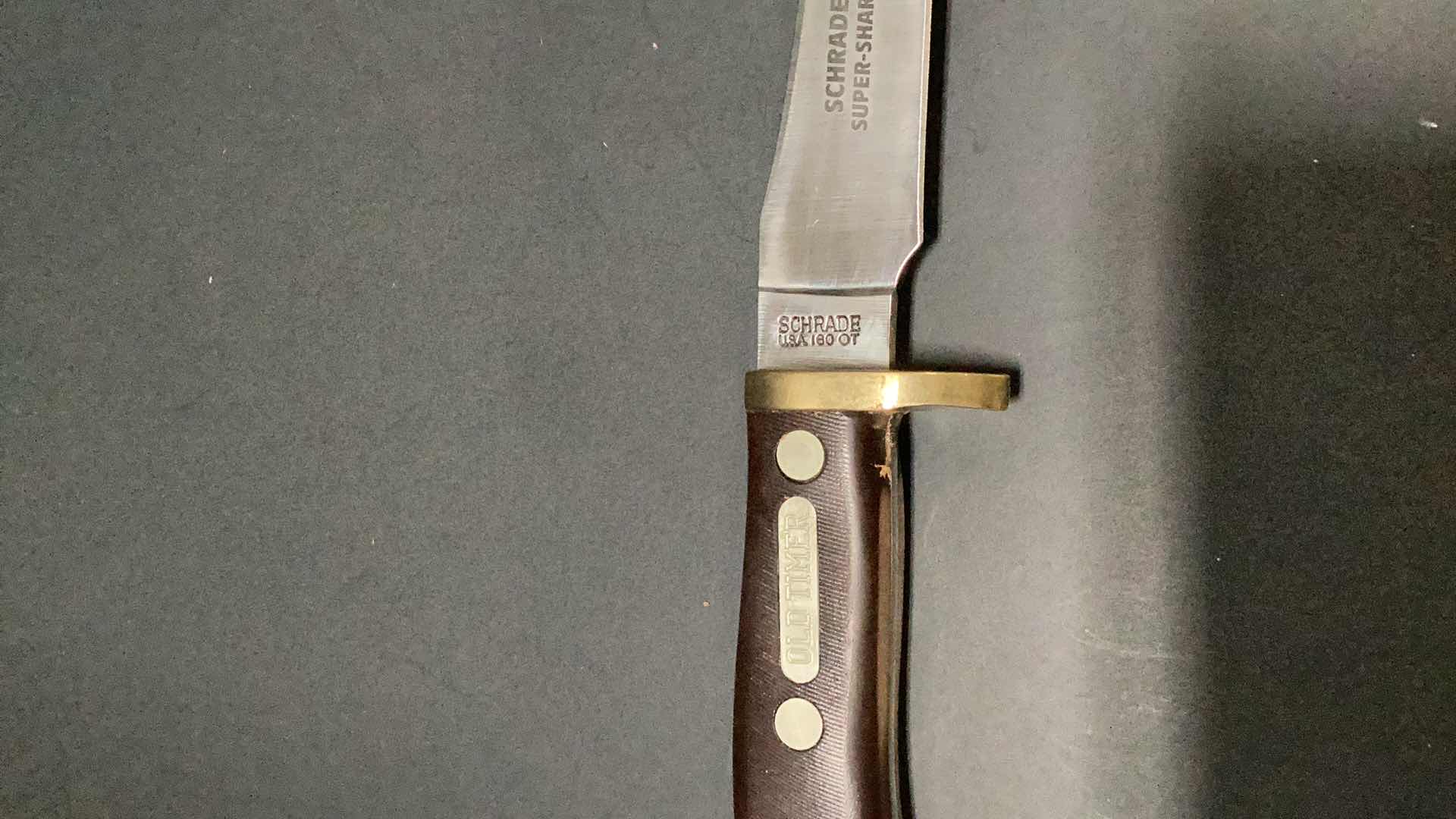 Photo 3 of SCHRADE 9” OLD TIMER SUPER SHARP TRAILING POINT KNIFE