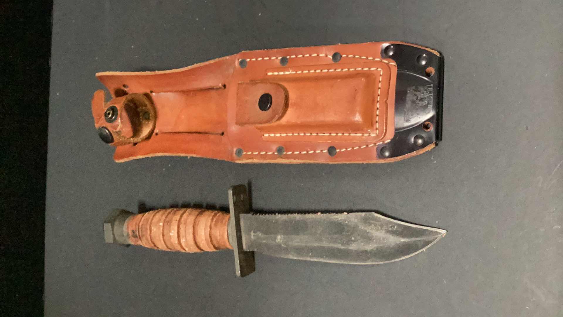 Photo 3 of LEATHER HANDLED 9” KNIFE