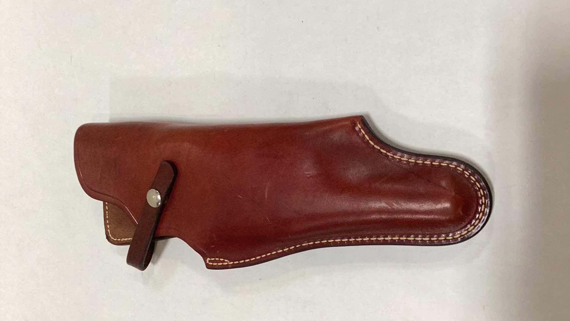 Photo 4 of THREE LONG BARRELED LEATHER HOLSTERS: THOMPSON CENTER ARMS, CALVARY HOLSTER
