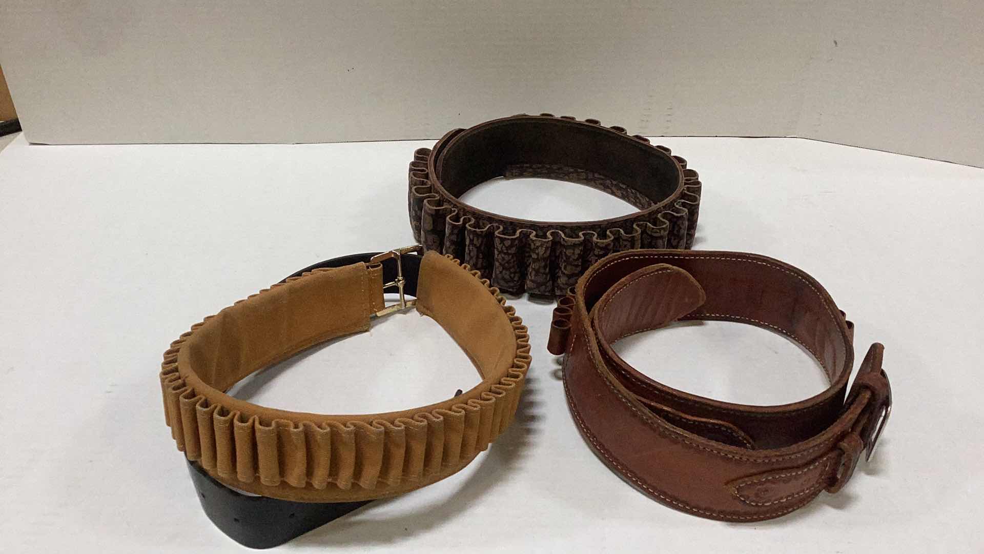 Photo 1 of LEATHER AND CANVAS BANDOLIER BULLET BELTS