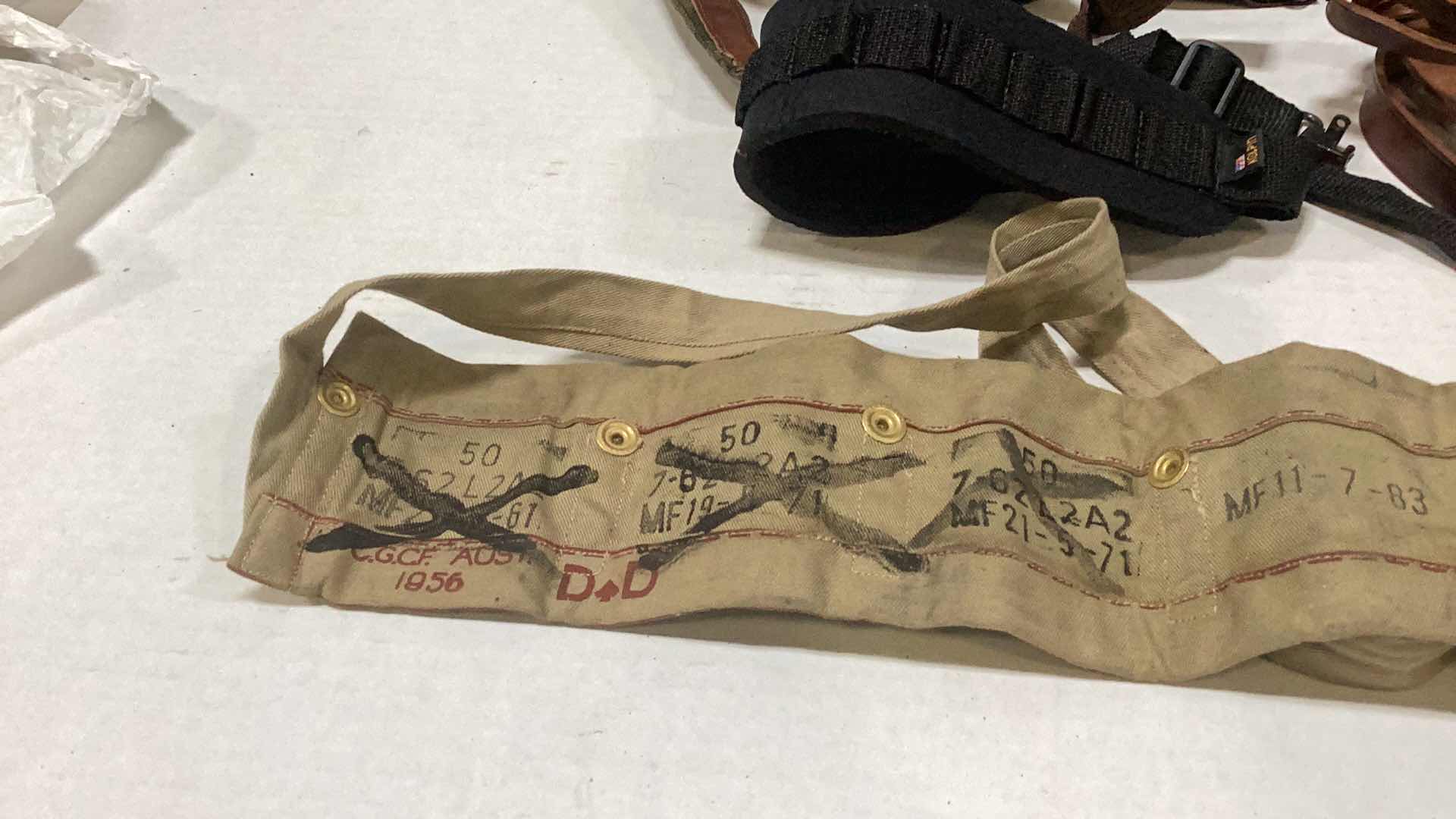 Photo 2 of BANDOLIERS, STRAPS, AND  INTAGE AMMO HOLDER