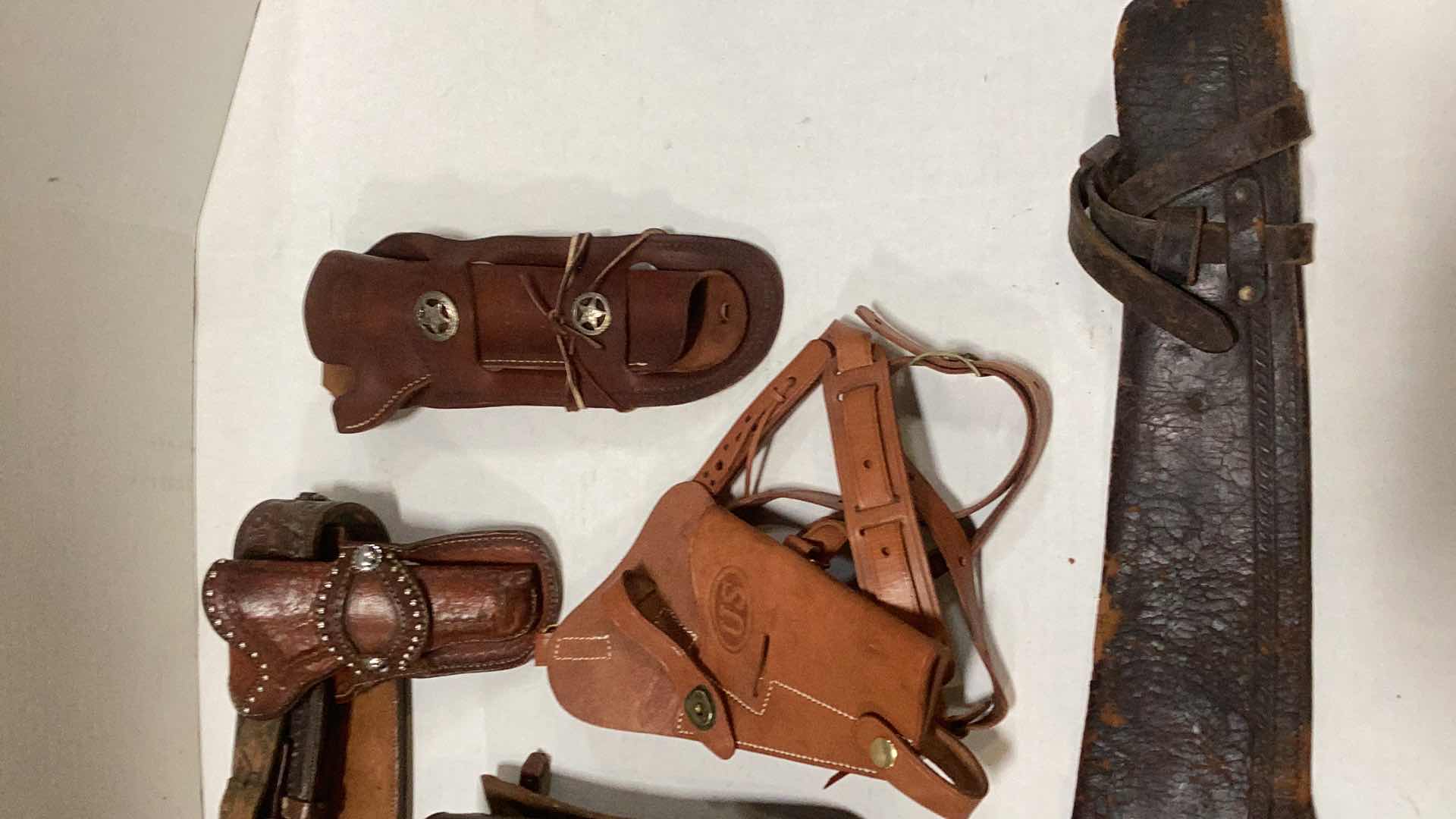 Photo 3 of VINTAGE LEATHER HOLSTERS AND GUN BELTS