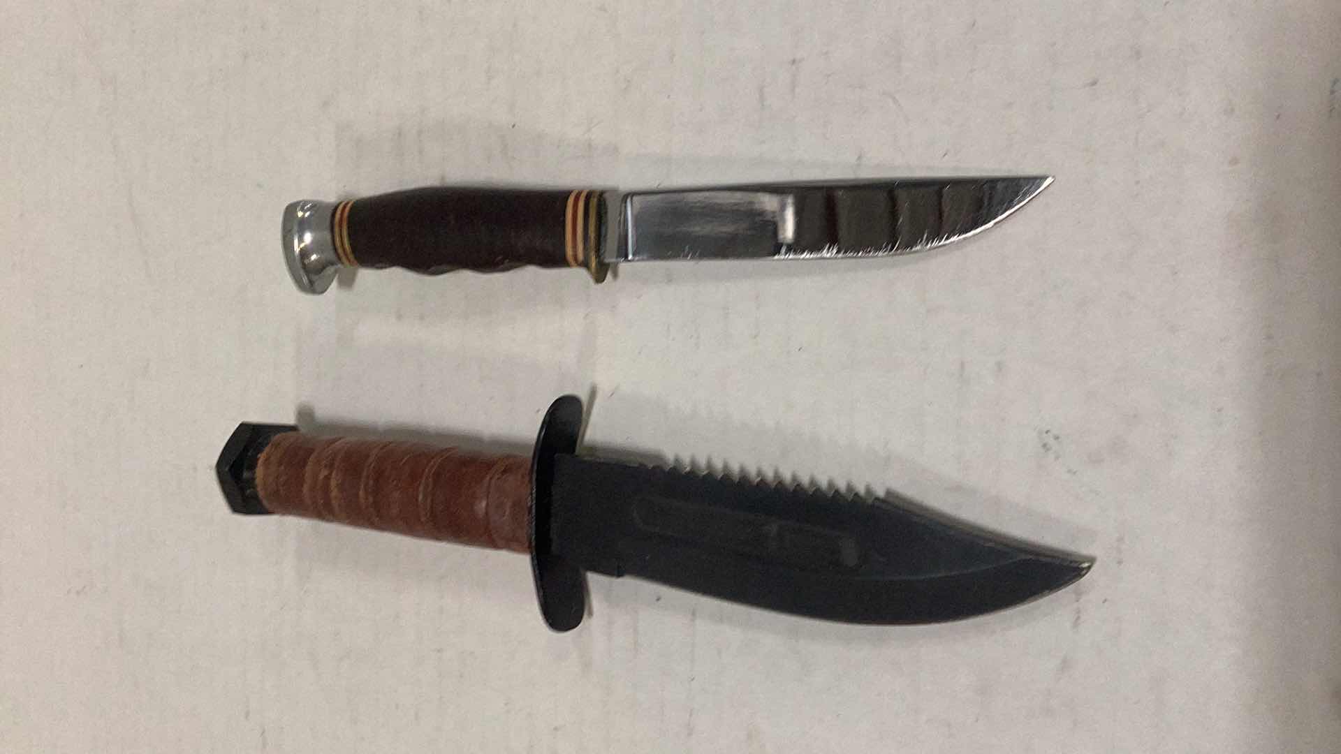 Photo 2 of TWO WOODEN HANDLED KNIVES