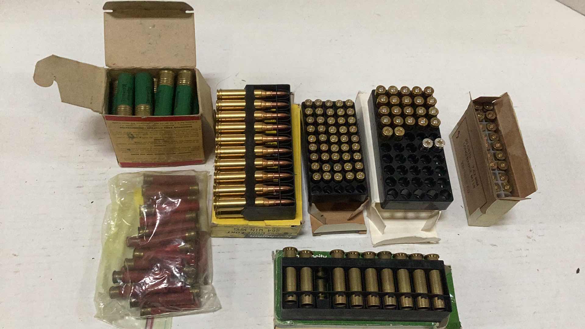 Photo 3 of METAL AMMUNITION CASE 11 X 6 X 32” H, WITH BONUS ASSORTED AMMUNITION