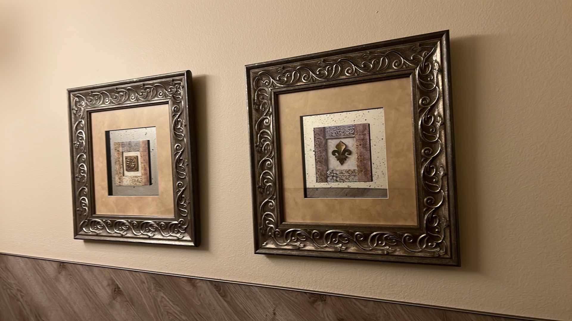 Photo 2 of 2-FRAMED MIRROR ARTWORKS 22” x 22”