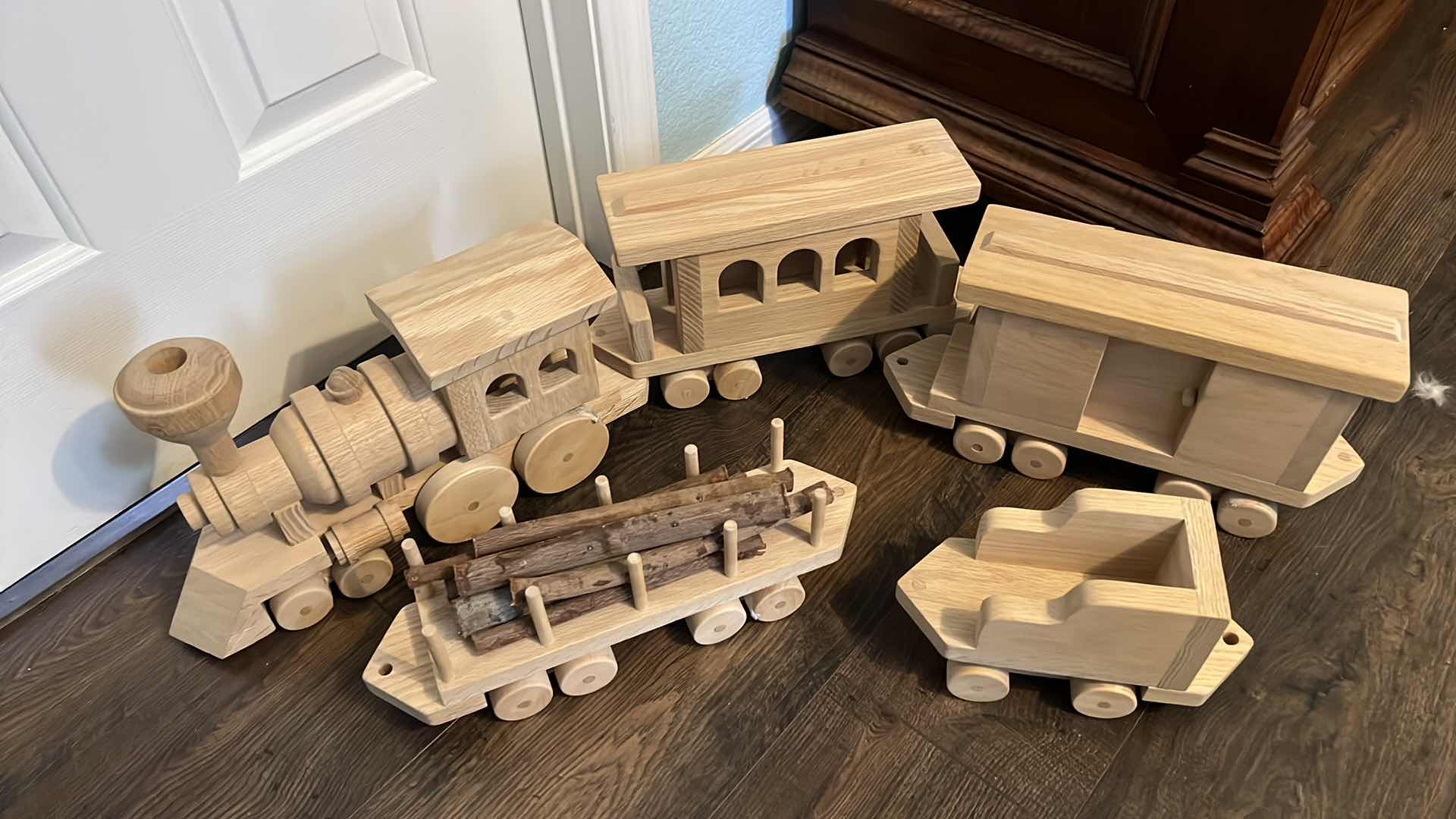 Photo 2 of 5-WOOD TOY TRAINS