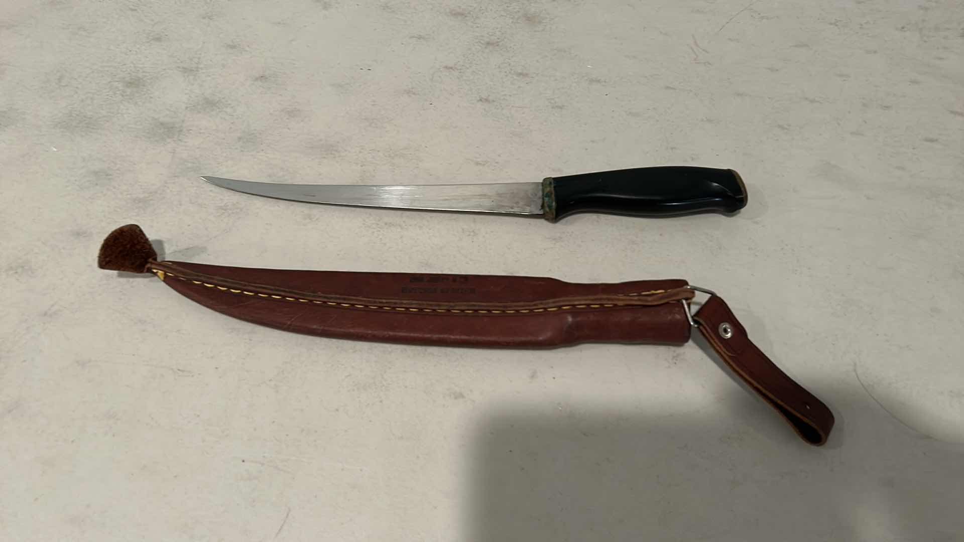 Photo 5 of DAGGER WITH LEATHER SHEATH 11”