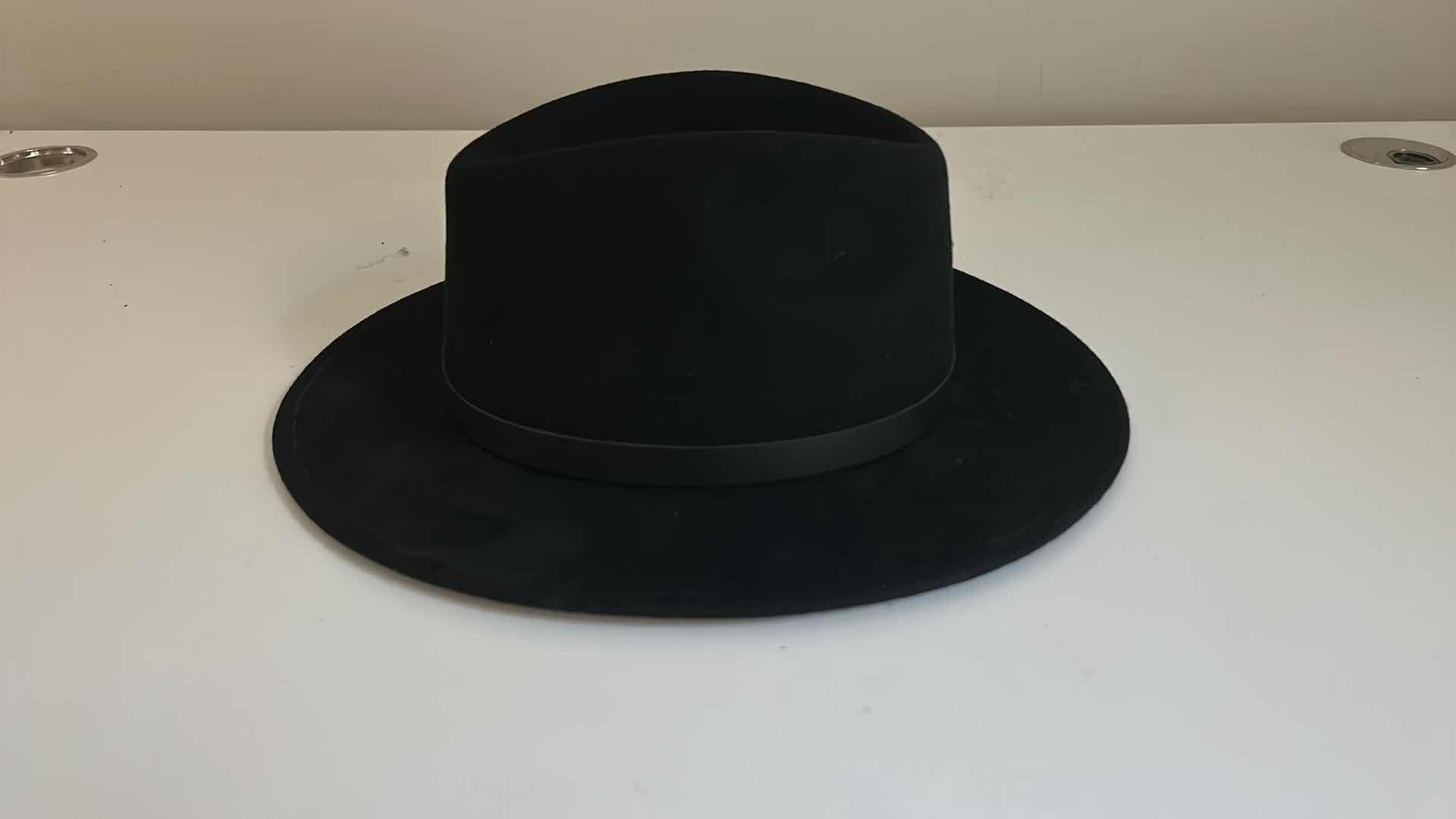 Photo 2 of 100% WOOL FELT BIGALLI BLACK HAT SIZE M