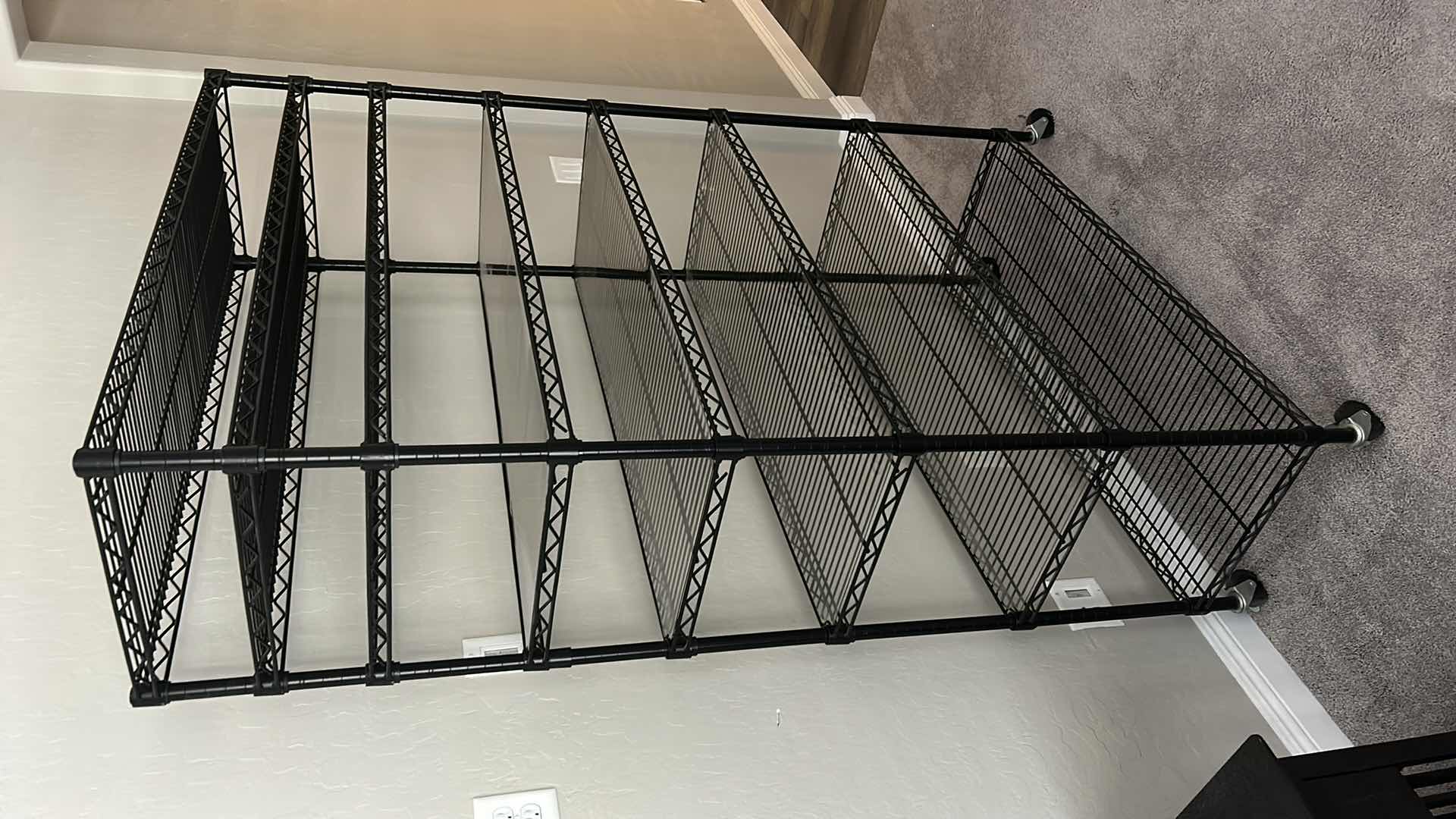 Photo 2 of METAL RACK WITH SHELVES LAMINATE TOPS 4’ x 28” x H77”