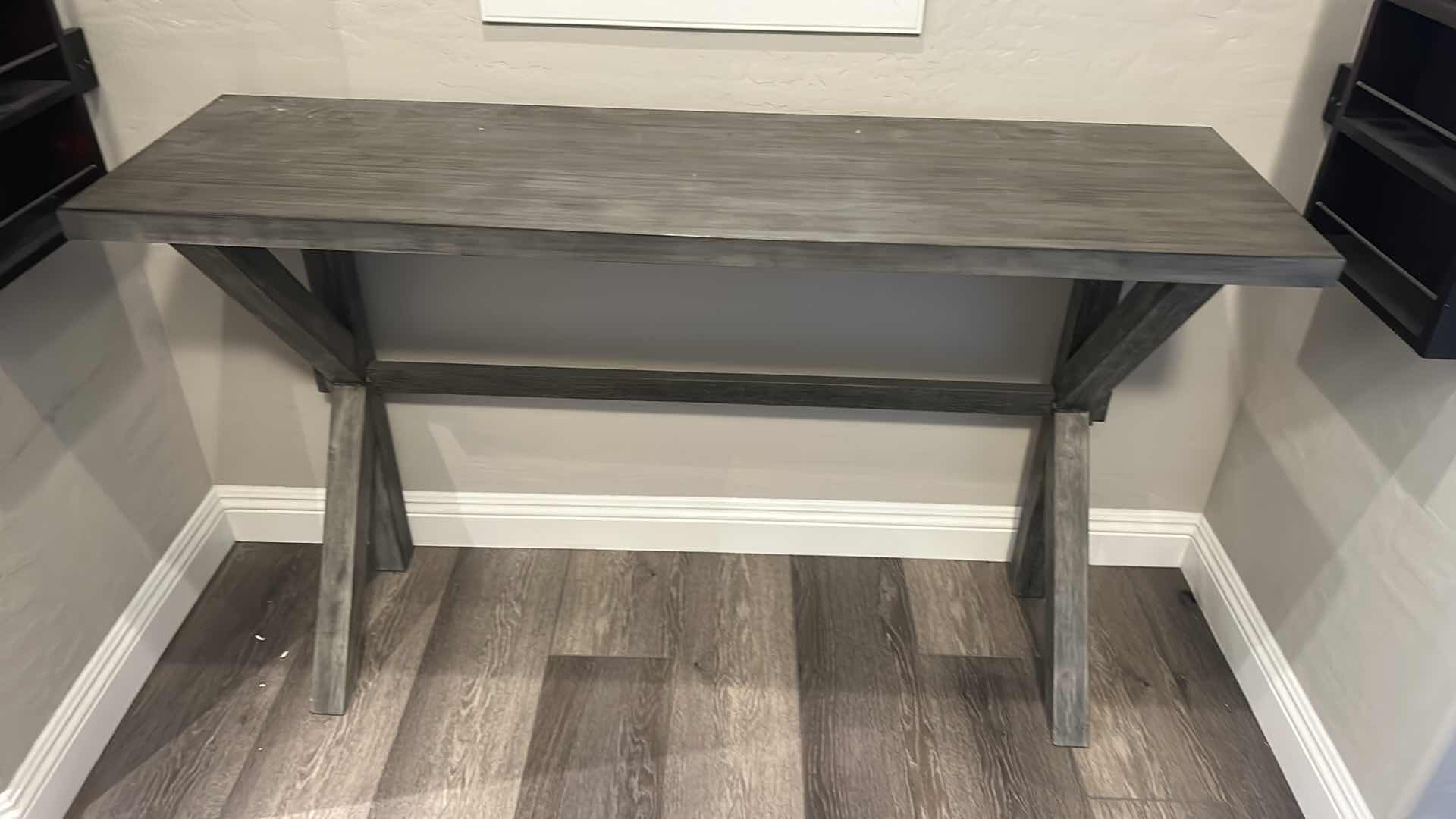 Photo 4 of GRAY WASHED WOOD ENTRY TABLE 60” x 18” x H36”