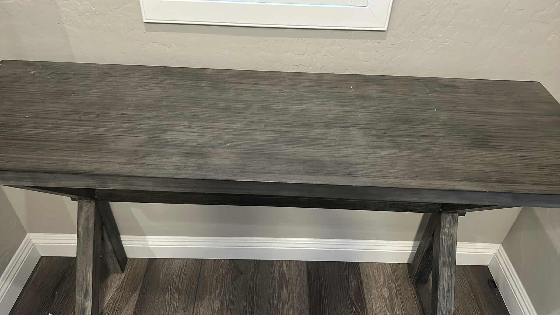 Photo 2 of GRAY WASHED WOOD ENTRY TABLE 60” x 18” x H36”