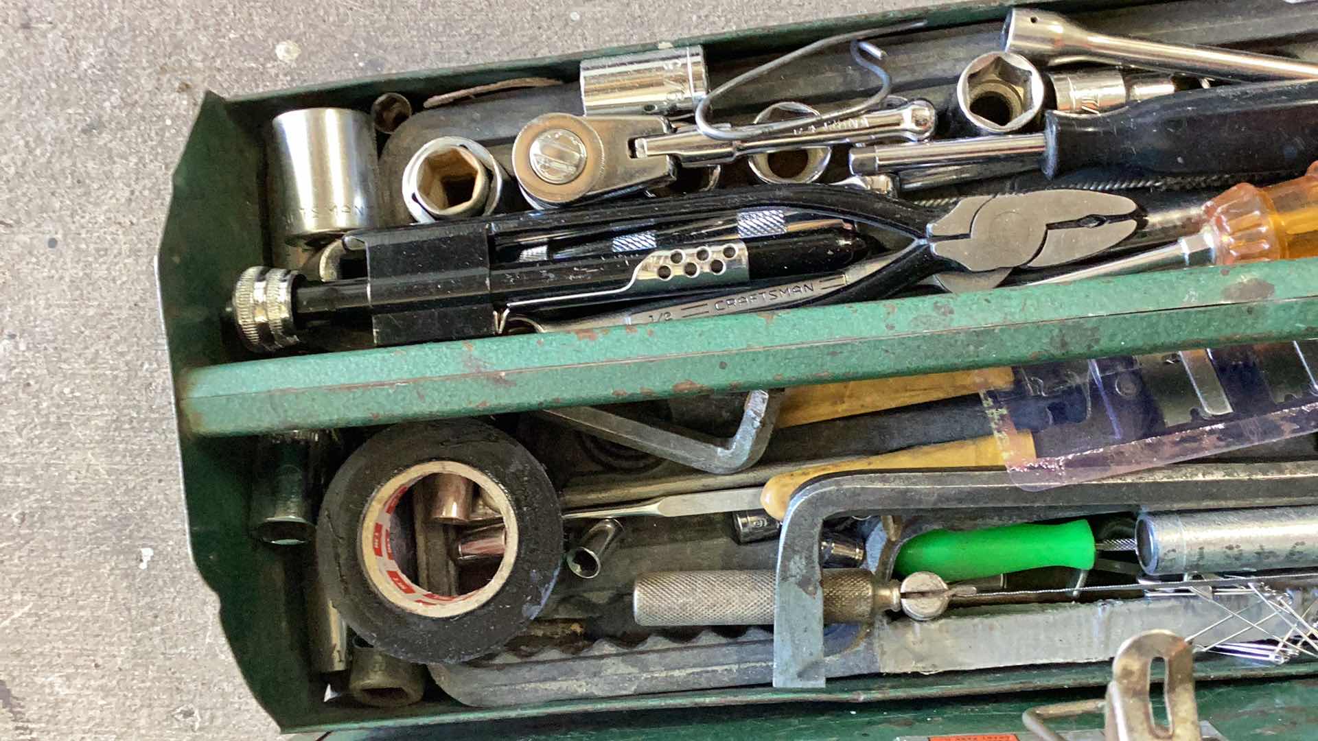 Photo 6 of METAL TOOLBOX WITH ASSORTED TOOLS