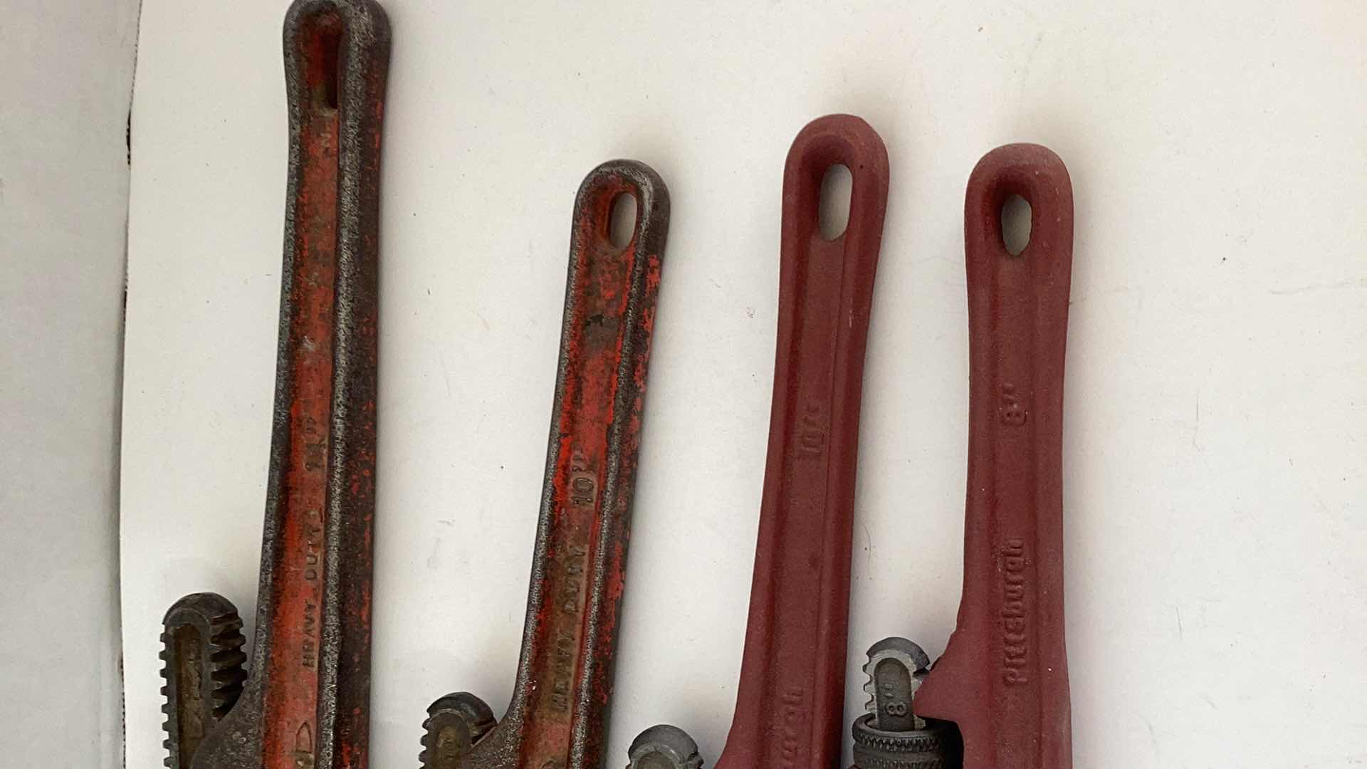 Photo 3 of PIPE WRENCHES 14”, 10”, AND 8”