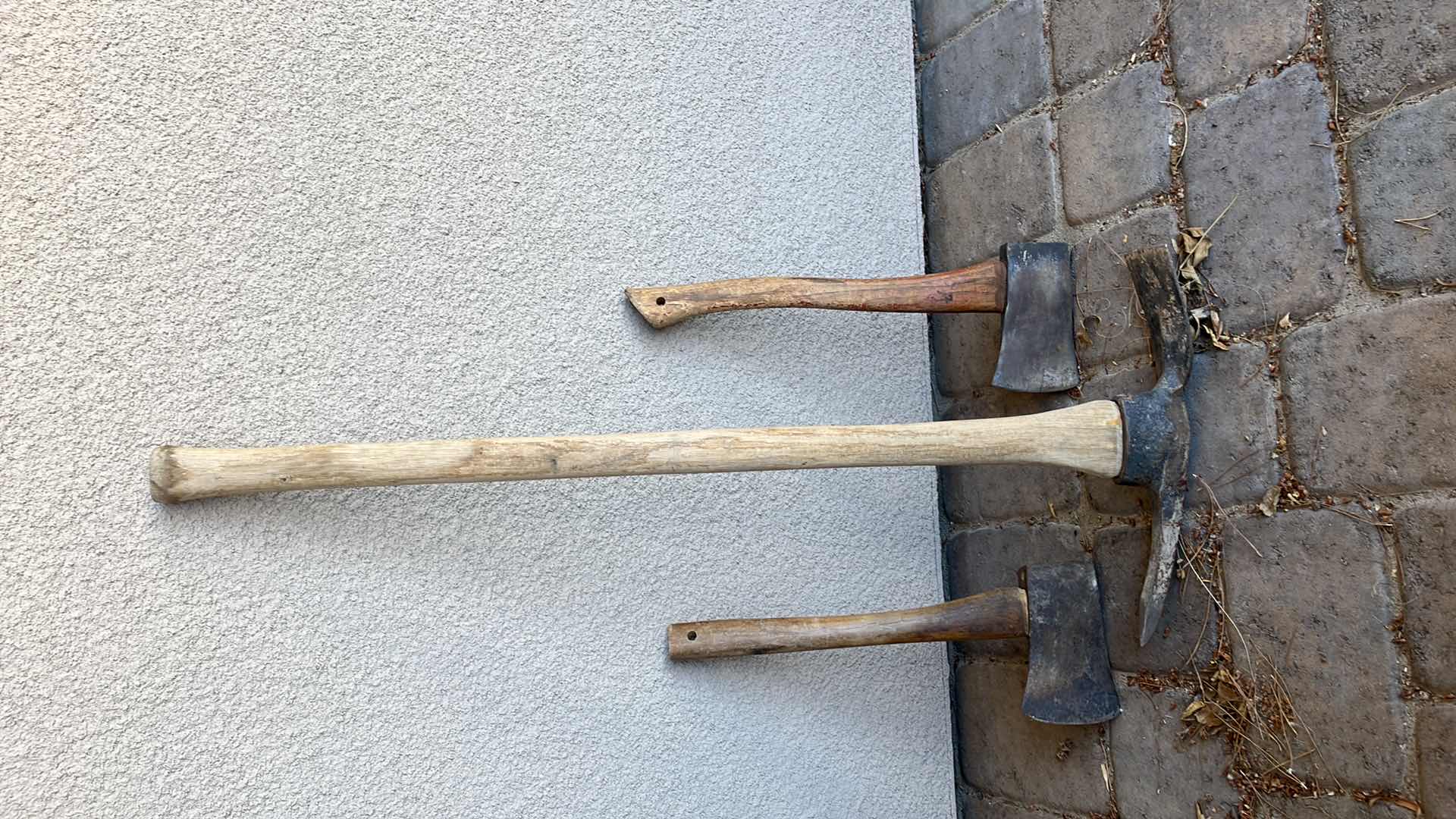 Photo 1 of AXES SET OF THREE, 6.25” X H 17”,  6.25” X H 18.5”,  14.5” X H 35”