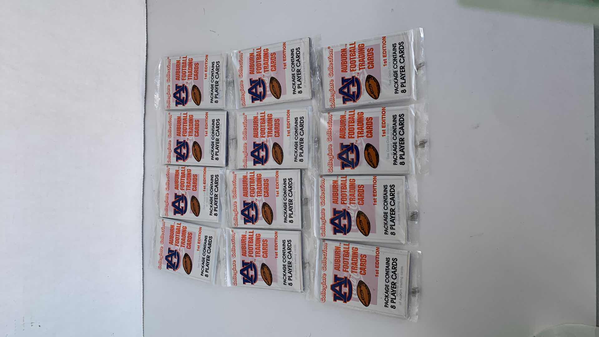 Photo 1 of 12 COLLEGIATE COLLECTION AUBURN FOOTBALL CARDS PACKS