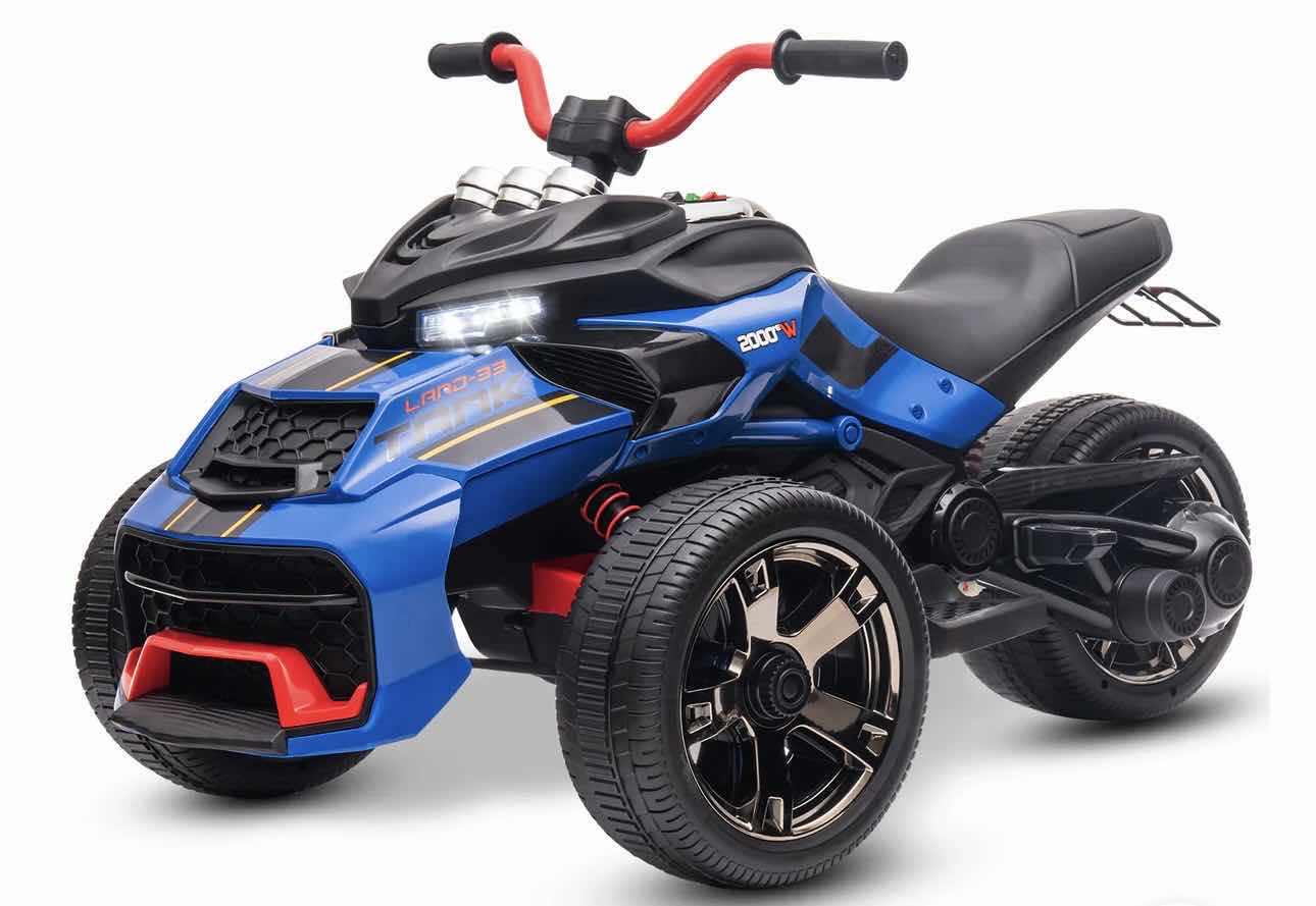 Photo 1 of BRAND NEW - MUKIDY KIDS 3-WHEELER ATV MOTORCYCLE, XB-3118 - 12V ELECTRIC RIDE-ON TOY W/ LED LIGHTS, BLUETOOTH, MP3, EVA TIRES, AND SPRING SUSPENSION