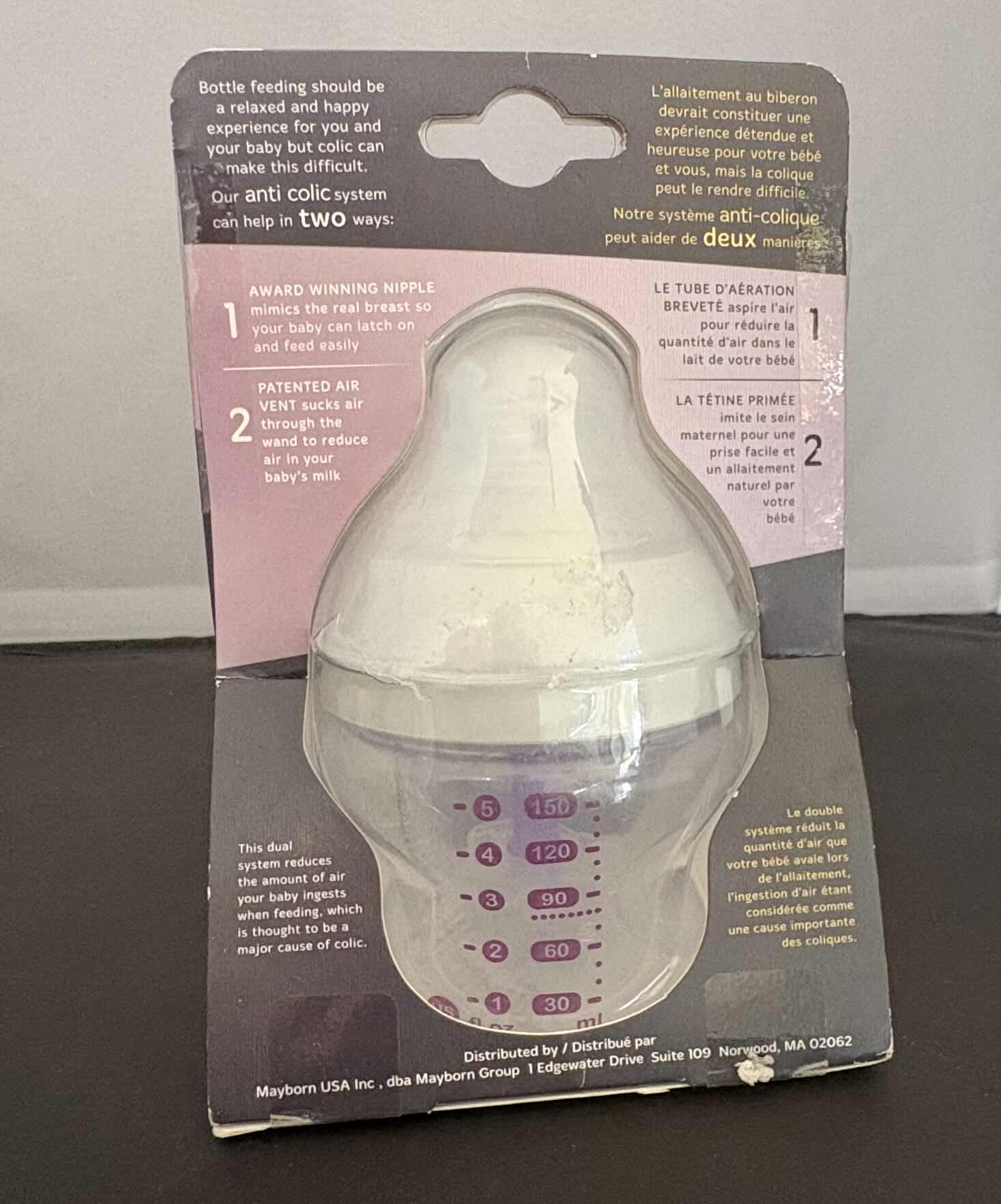 Photo 3 of BRAND NEW - MAYMOM MYFIT FLANGE KIT, TOMMEE TIPPEE CLOSER TO NATURE ANTI COLIC BOTTLE 5 OZ, CORNER FURNITURE PROTECTOR