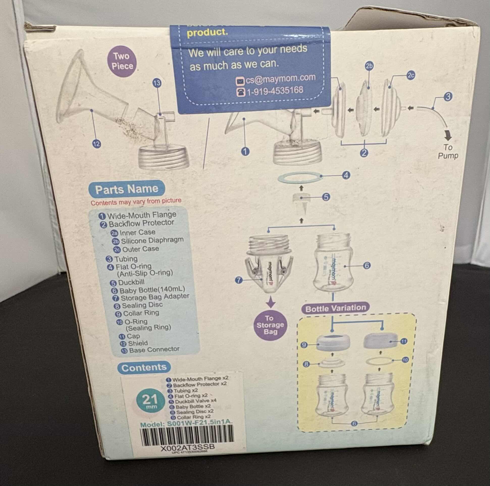 Photo 8 of BRAND NEW - MAYMOM MYFIT FLANGE KIT, TOMMEE TIPPEE CLOSER TO NATURE ANTI COLIC BOTTLE 5 OZ, CORNER FURNITURE PROTECTOR