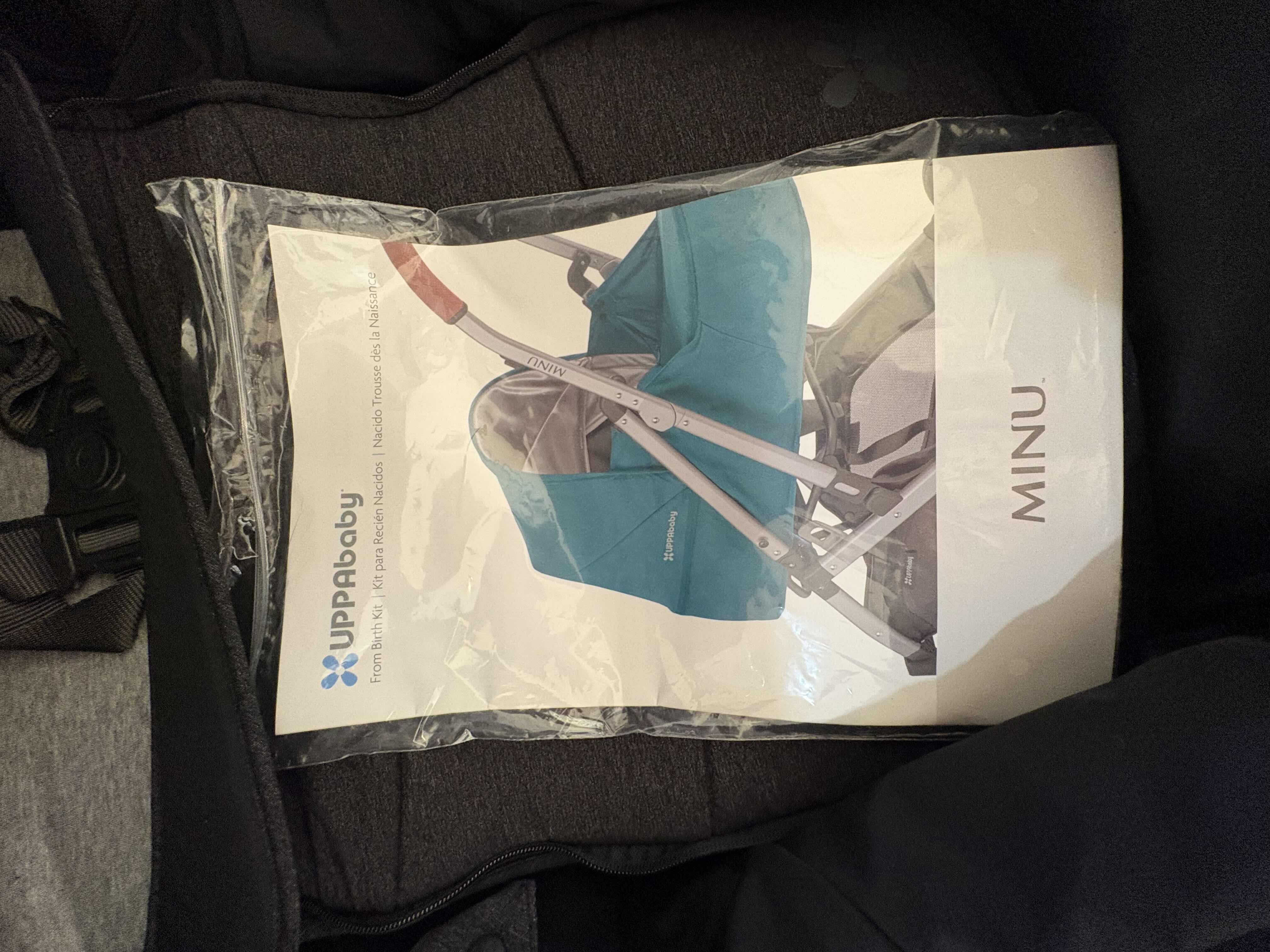 Photo 4 of BRAND NEW - UPPABABY MINU BASSINET SEAT IN CHARCOAL WITH CARRYING CASE FOR STROLLER