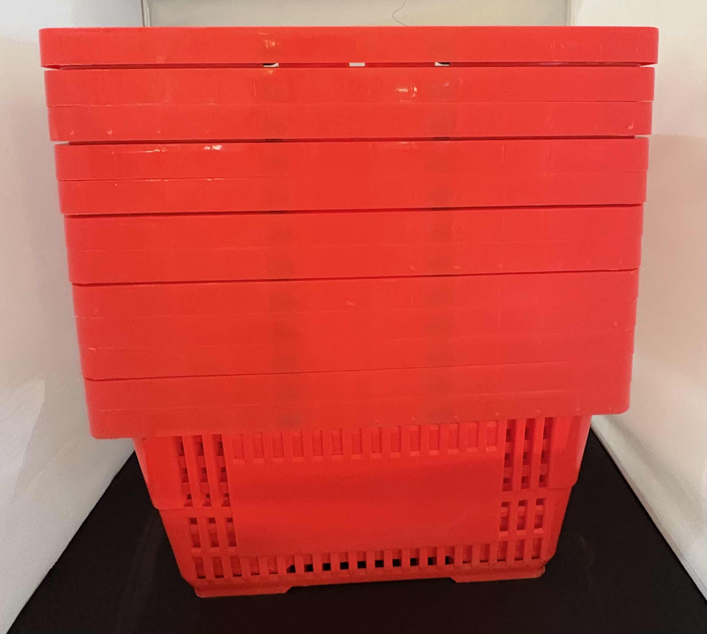 Photo 2 of BRAND NEW - 12 RED SHOPPING BASKETS