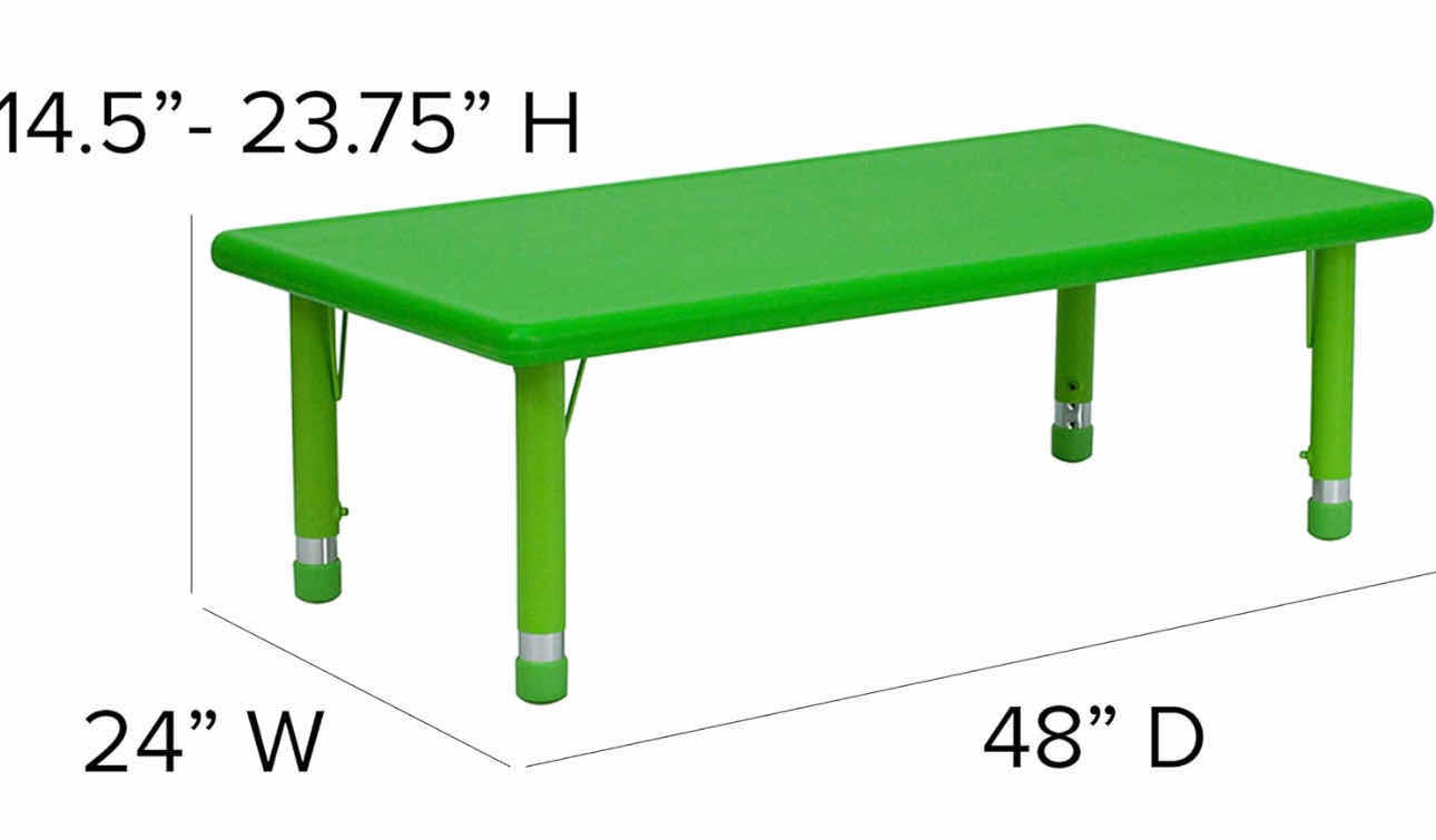 Photo 3 of BRAND NEW FLASH FURNITURE RECTANGULAR PLASTIC HEIGHT ADJUSTABLE ACTIVITY TABLE, BEIGE IDEAL FOR KIDS CRAFTING PROJECTS