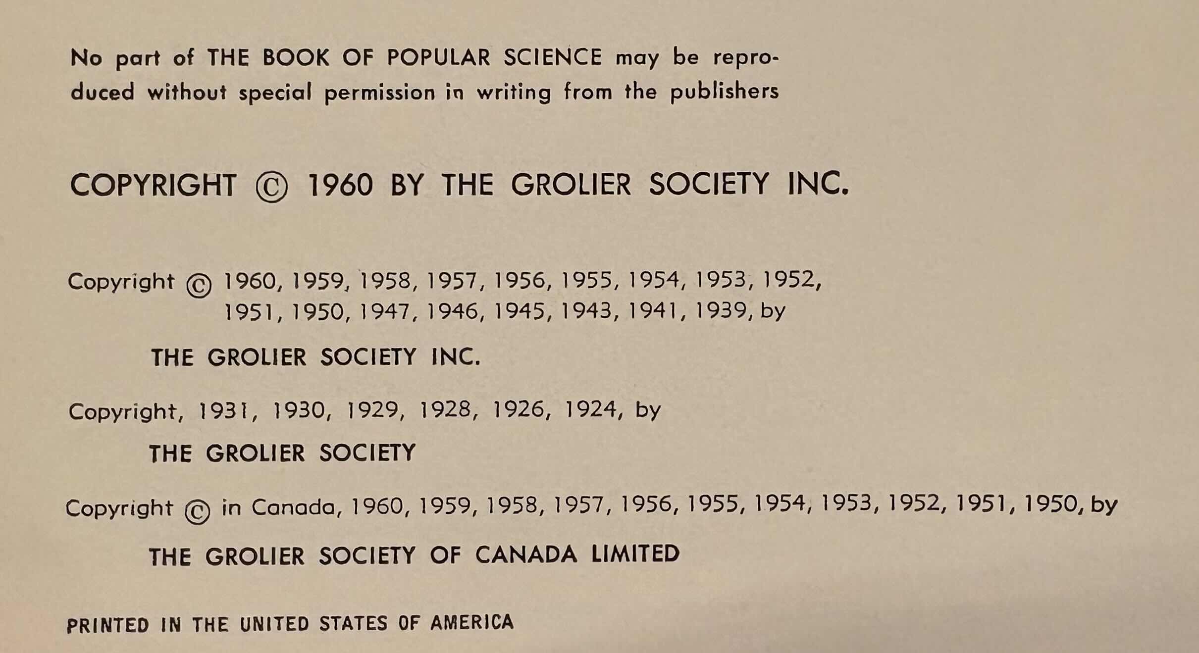 Photo 3 of 1960 VINTAGE GROLIER THE BOOK OF POPULAR SCIENCE 10 BOOK SET