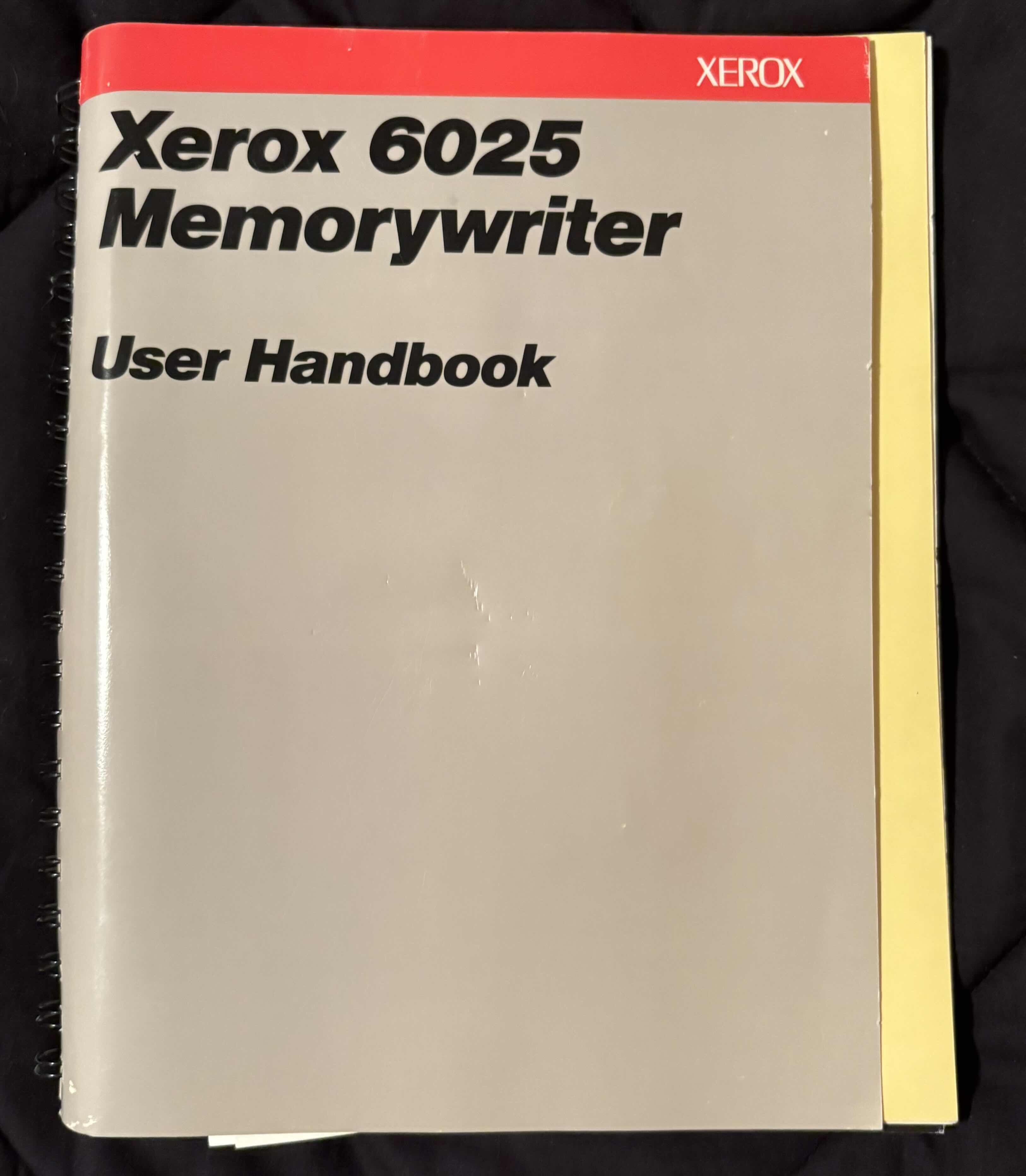 Photo 2 of XEROX 6025 MEMORYWRITER WITH USER HANDBOOK AND COVER CASE