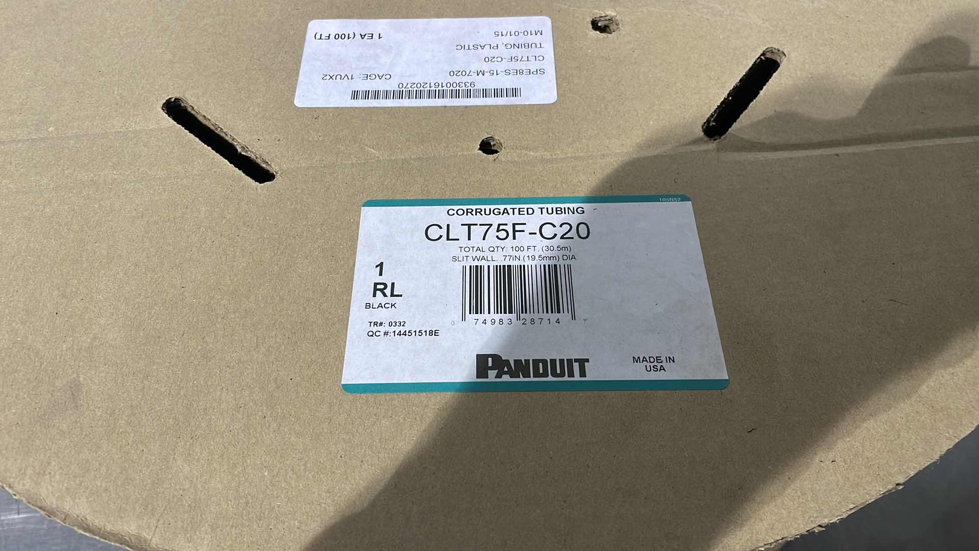 Photo 2 of PANDUIT 3/4” CORRUGATED SPLIT TUBING CLT75F-C20. UNKNOWN FOOTAGE