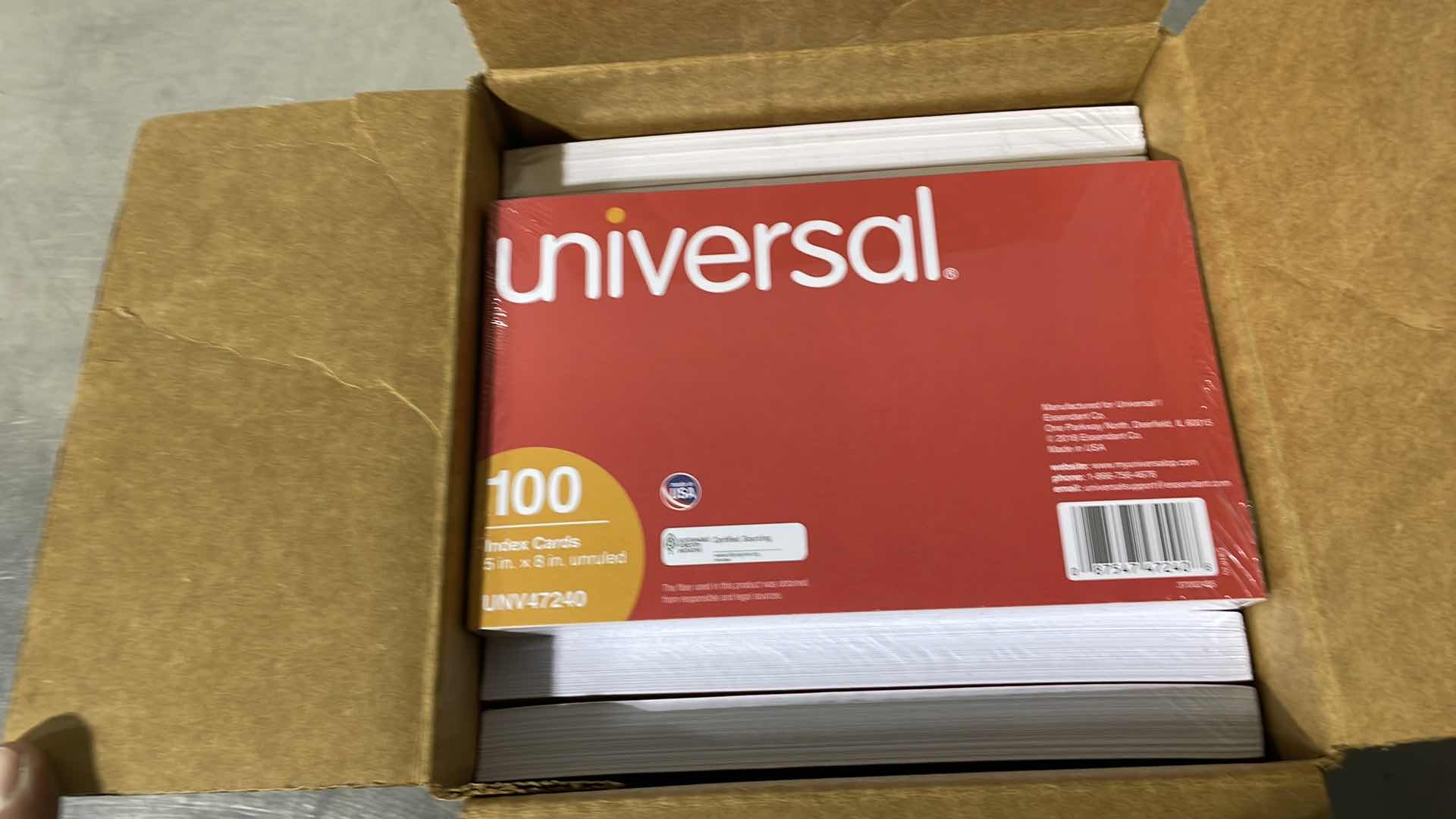 Photo 1 of UNIVERSAL UNRULED INDEX CARDS 5” X 8”  UNV47240 (10PACKS - 100)