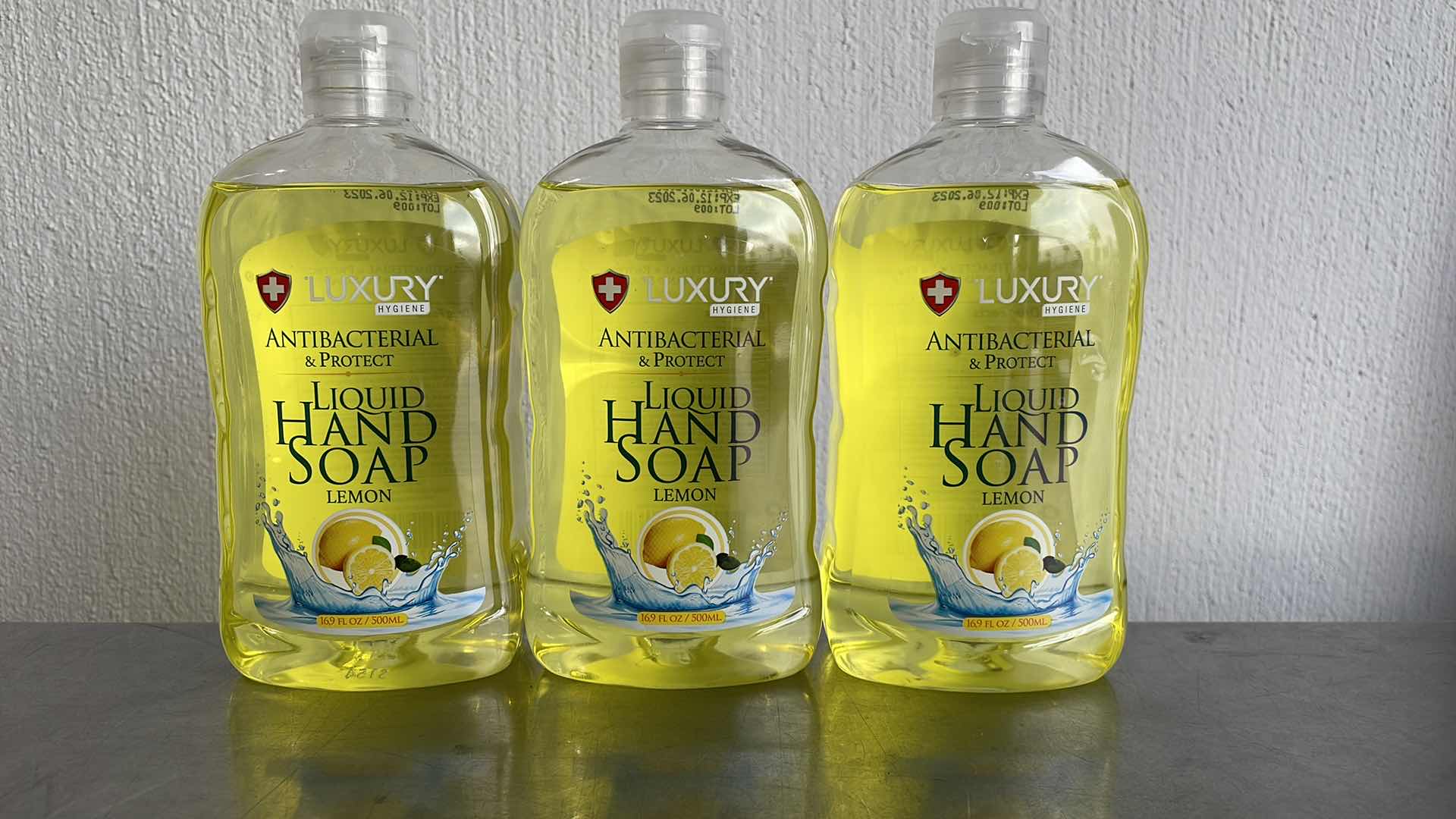 Photo 1 of LUXURY HYGIENE LEMON LIQUID HAND SOAP 3-16.9oz BOTTLES