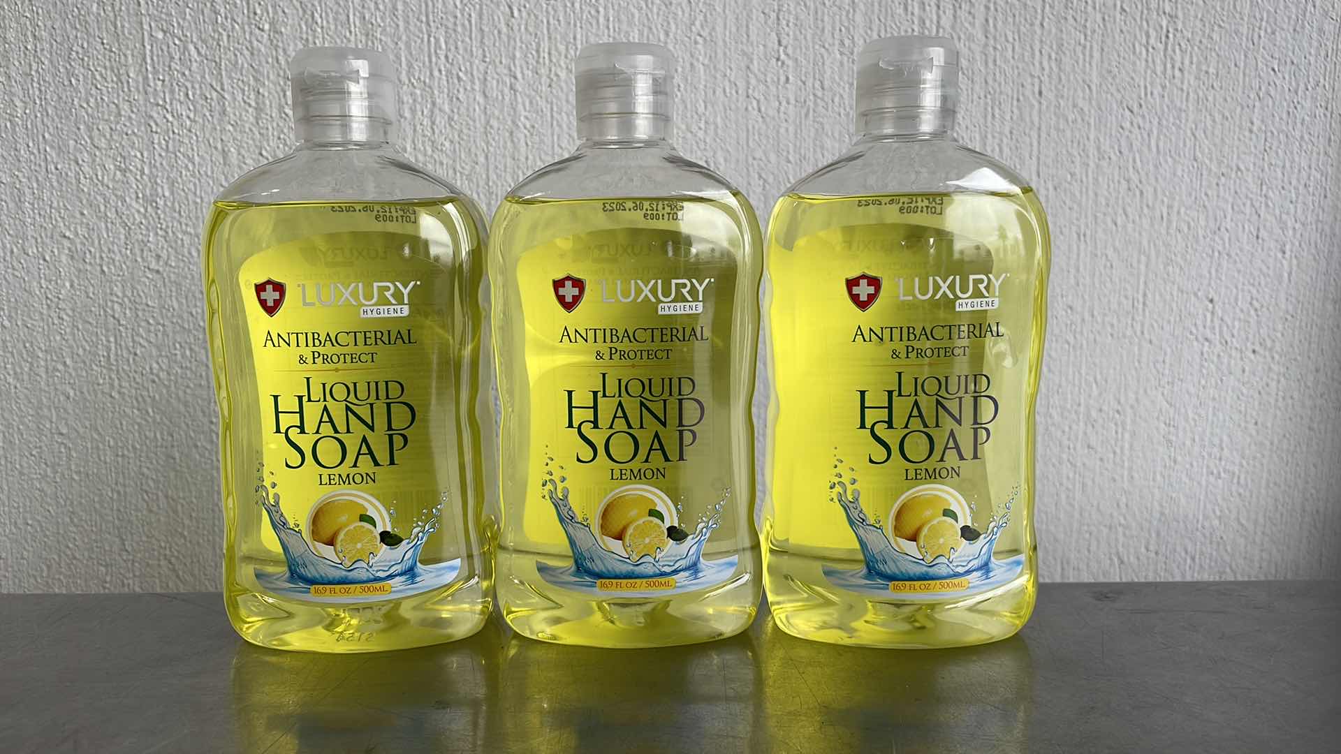 Photo 1 of LUXURY HYGIENE LEMON LIQUID HAND SOAP 3-16.9oz BOTTLES