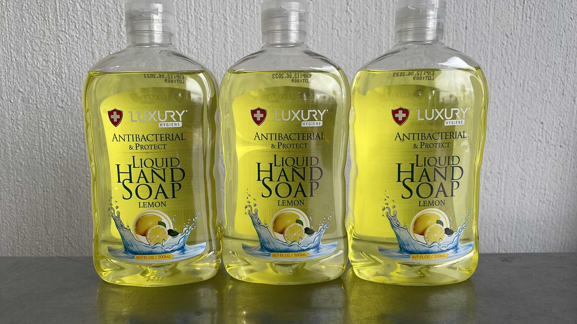 Photo 1 of LUXURY HYGIENE LEMON LIQUID HAND SOAP 3-16.9oz BOTTLES