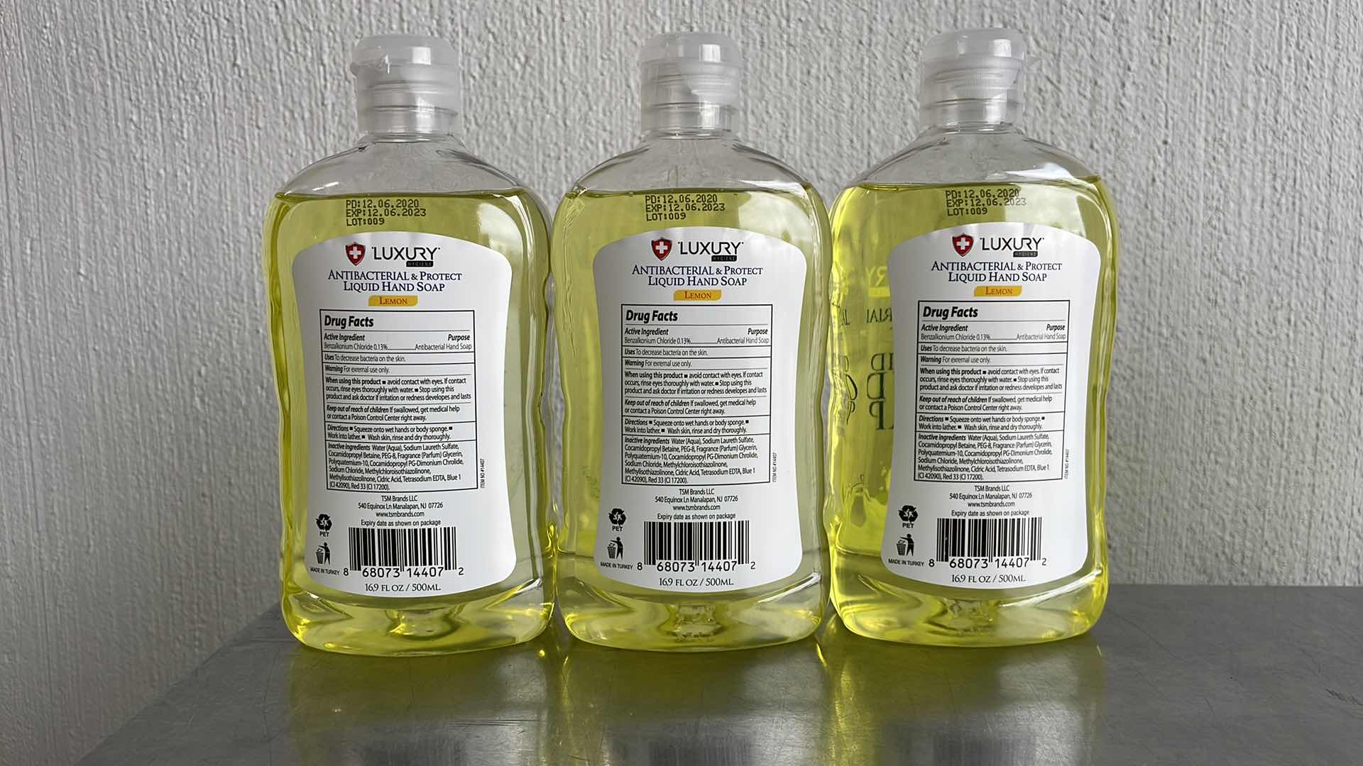 Photo 2 of LUXURY HYGIENE LEMON LIQUID HAND SOAP 3-16.9oz BOTTLES