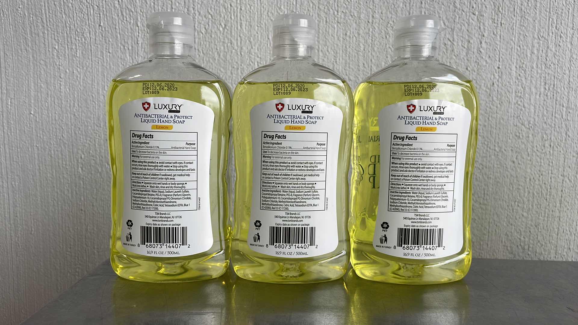 Photo 2 of LUXURY HYGIENE LEMON LIQUID HAND SOAP 3-16.9oz BOTTLES