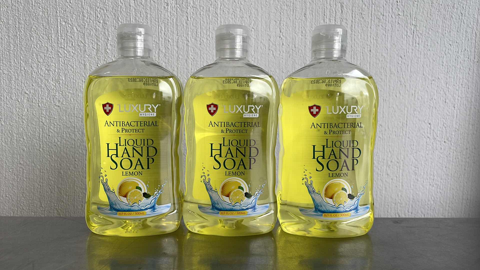 Photo 1 of LUXURY HYGIENE LEMON LIQUID HAND SOAP 3-16.9oz BOTTLES