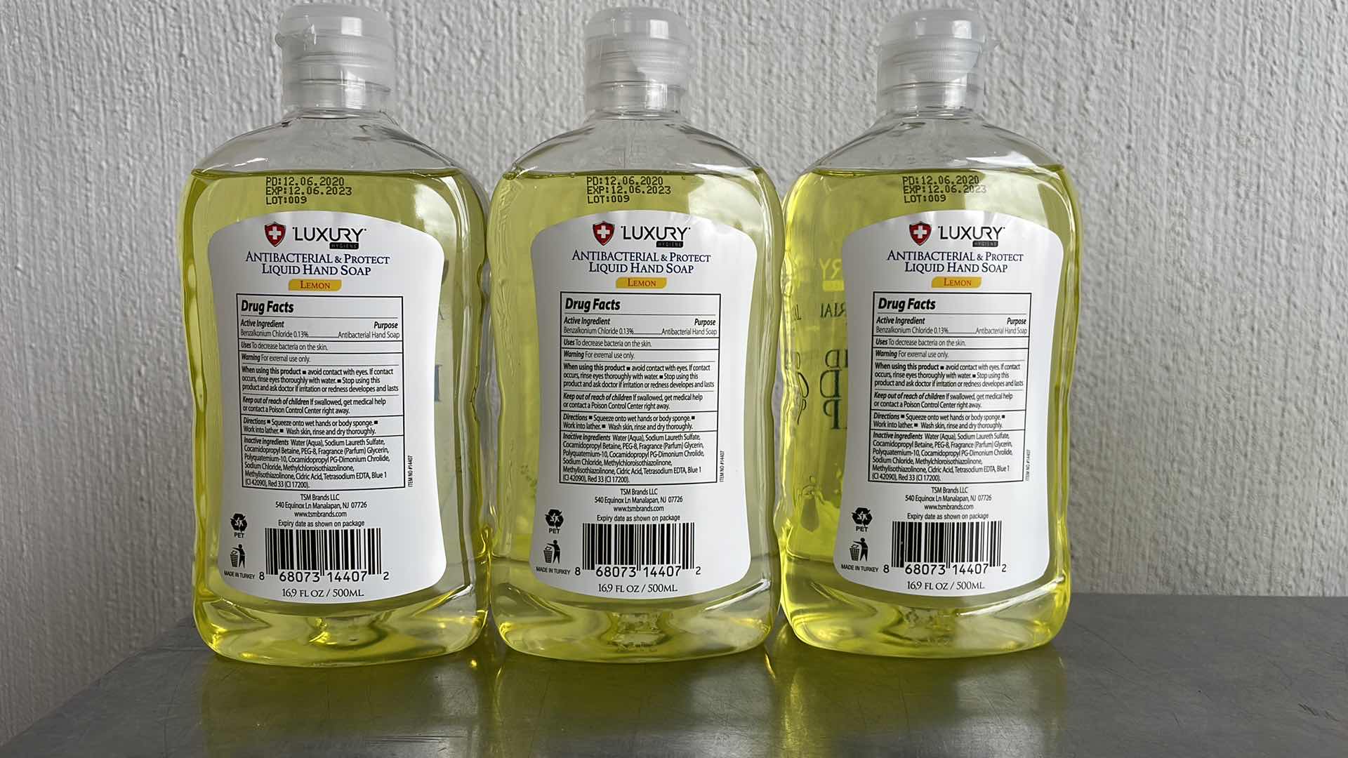 Photo 2 of LUXURY HYGIENE LEMON LIQUID HAND SOAP 3-16.9oz BOTTLES