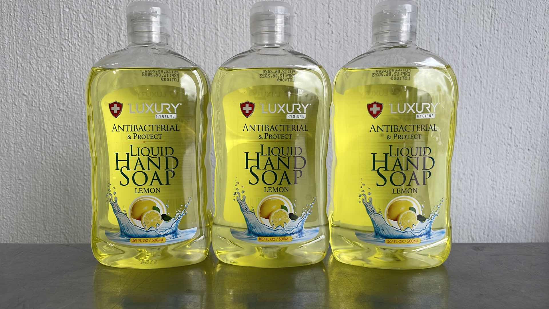 Photo 1 of LUXURY HYGIENE LEMON LIQUID HAND SOAP 3-16.9oz BOTTLES