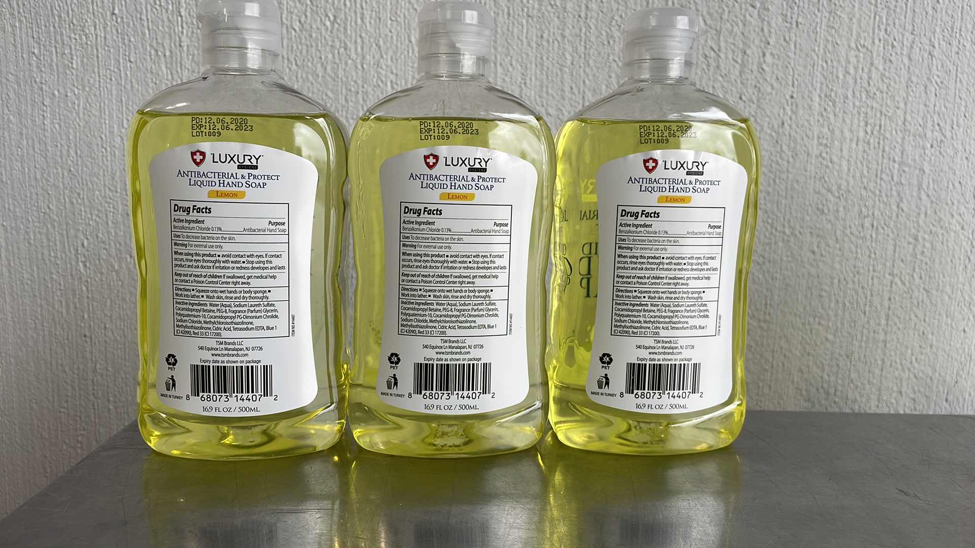 Photo 2 of LUXURY HYGIENE LEMON LIQUID HAND SOAP 3-16.9oz BOTTLES