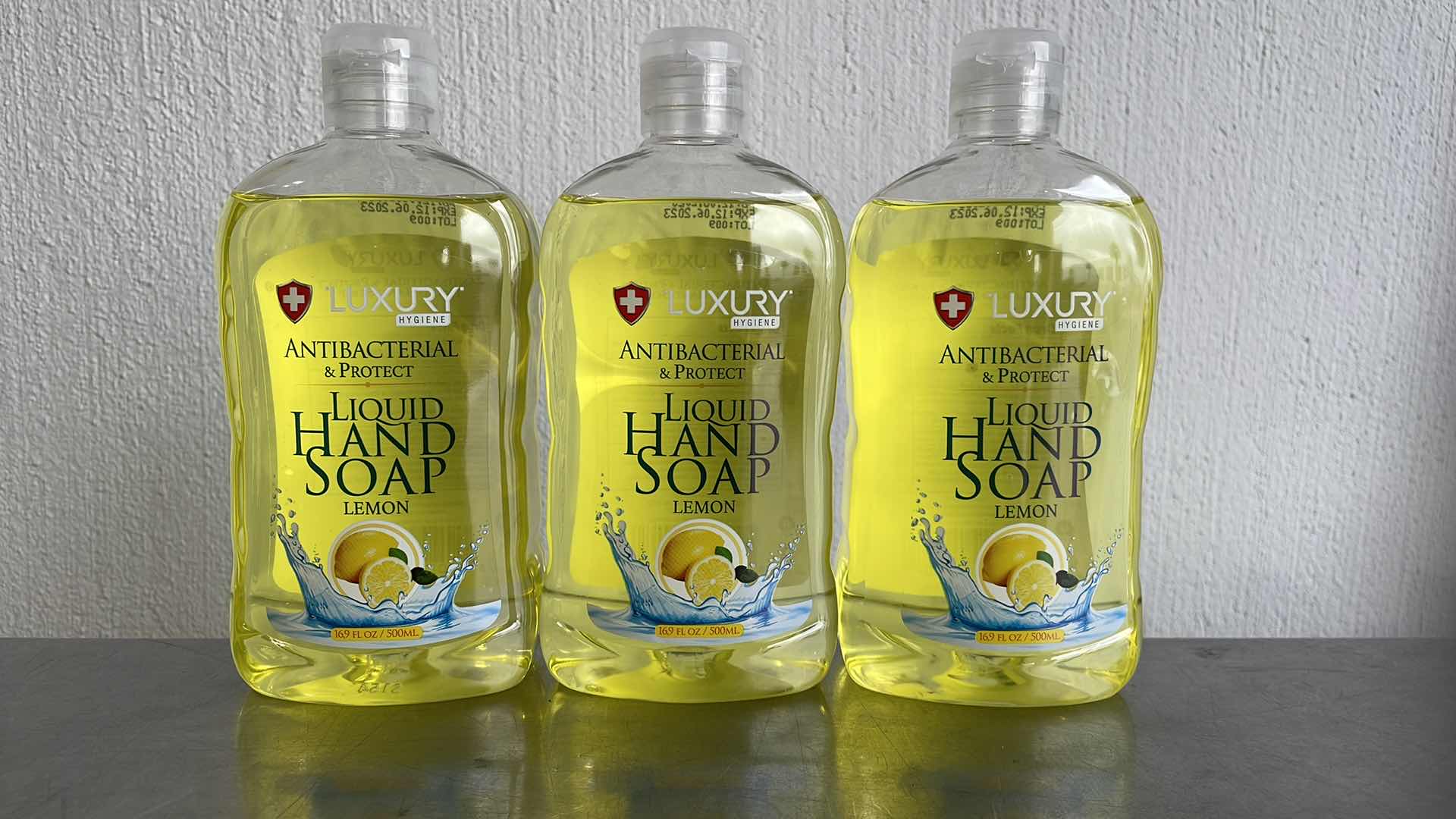 Photo 1 of LUXURY HYGIENE LEMON LIQUID HAND SOAP 3-16.9oz BOTTLES