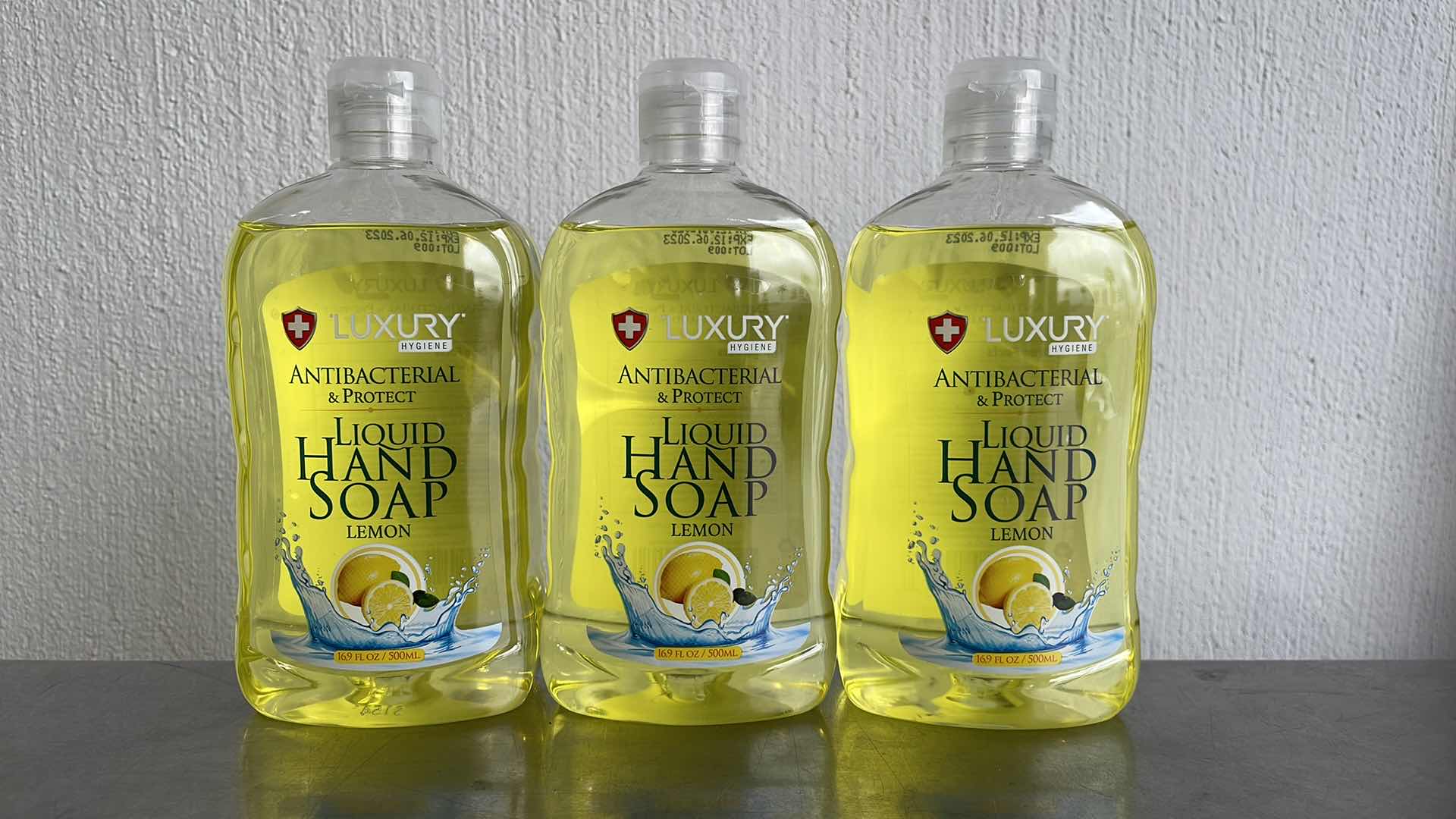 Photo 1 of LUXURY HYGIENE LEMON LIQUID HAND SOAP 3-16.9oz BOTTLES