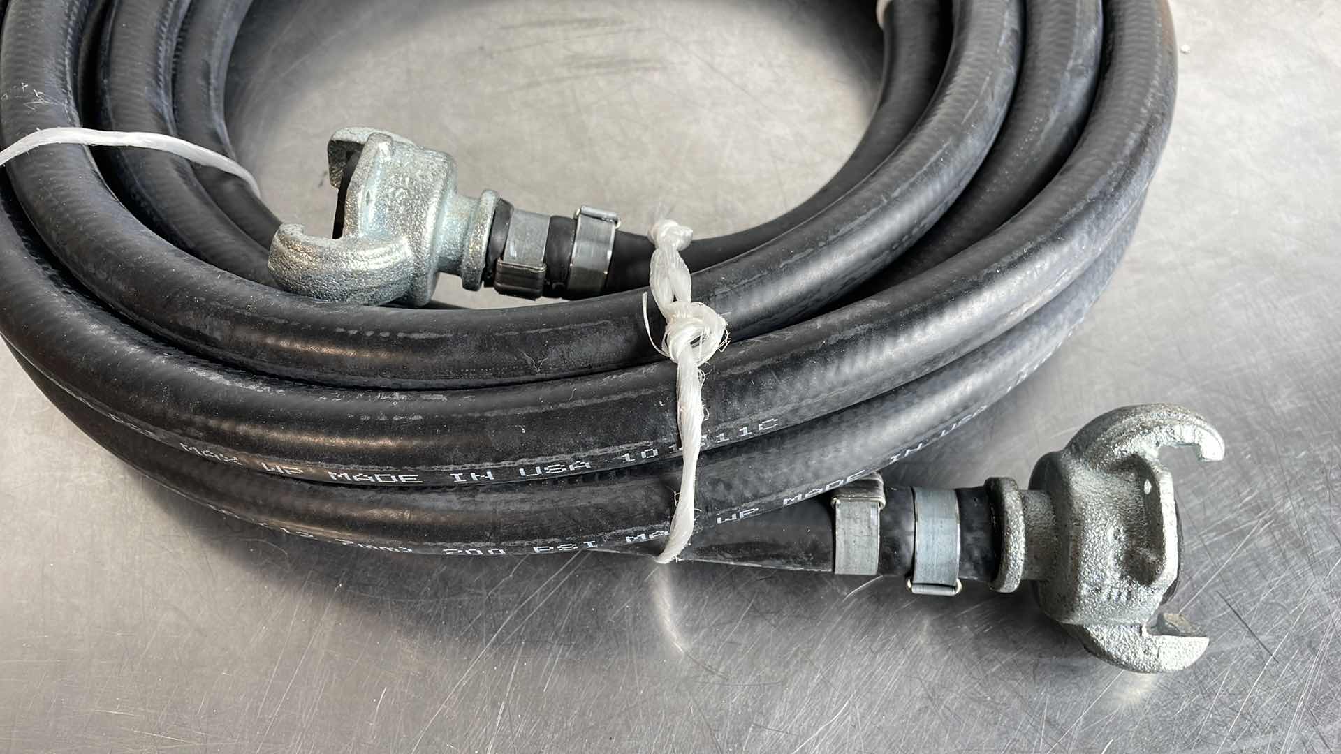 Photo 3 of 1/2” PARKER PNEUMATIC AIR HOSE WITH QUICK CONNECT FITTINGS 150PSI 25FT