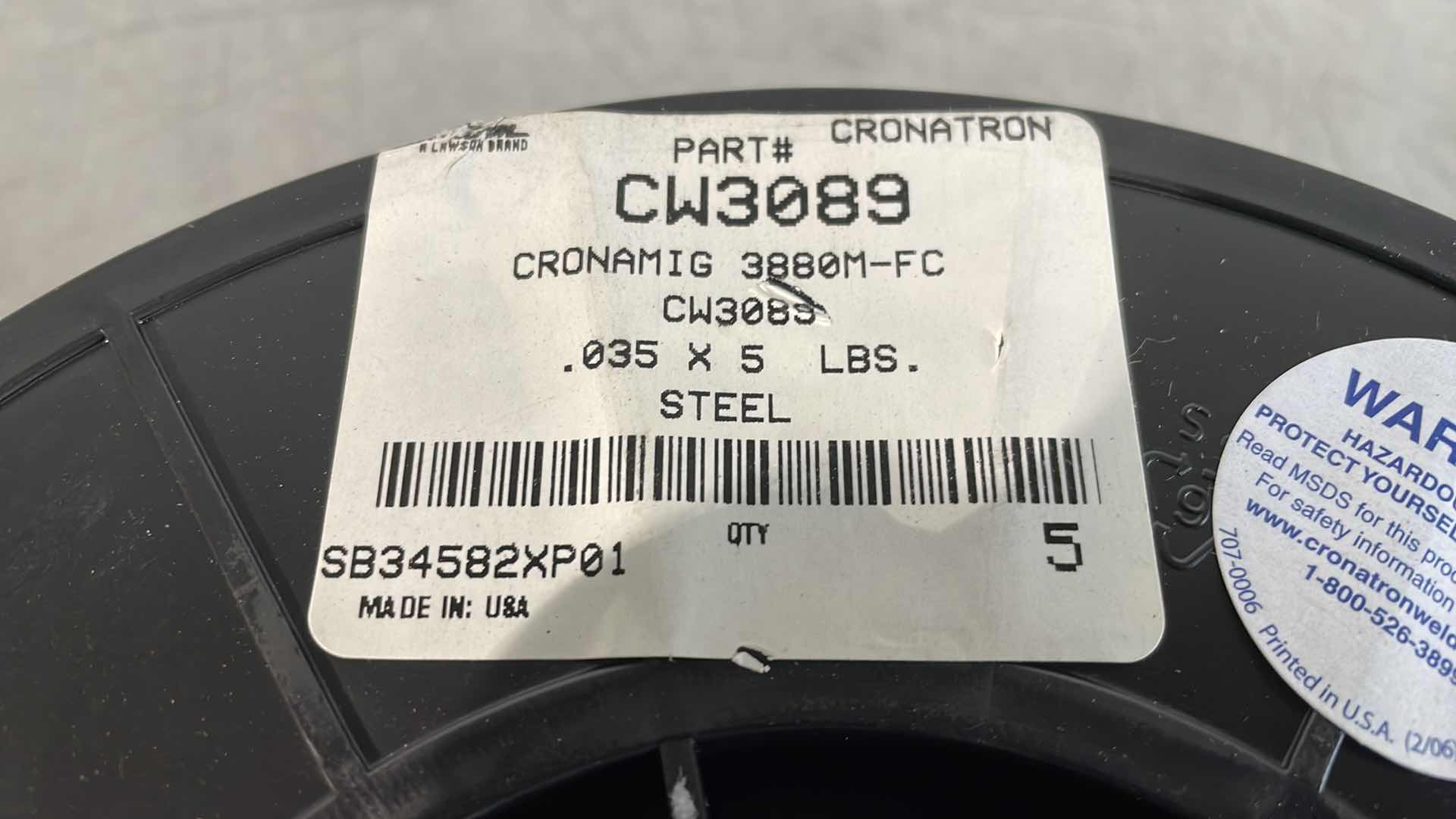 Photo 2 of CRONATRON 3880 STAINLESS STEEL MIG WELDING WIRE 0.035" 5LBS