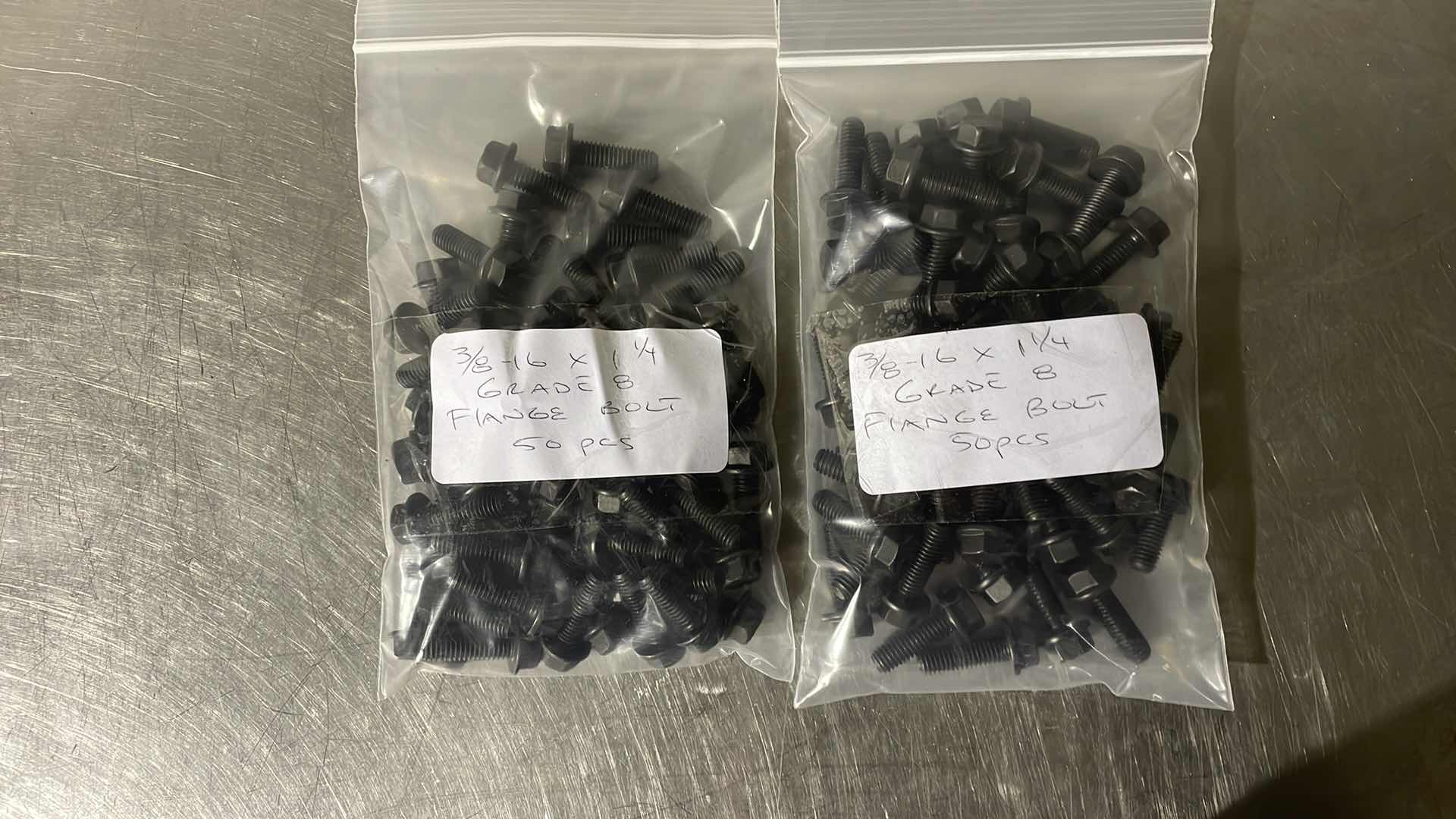 Photo 1 of 3/8-16 X 1-1/4” GRADE 8 FLANGE BOLT 50pcs (2)