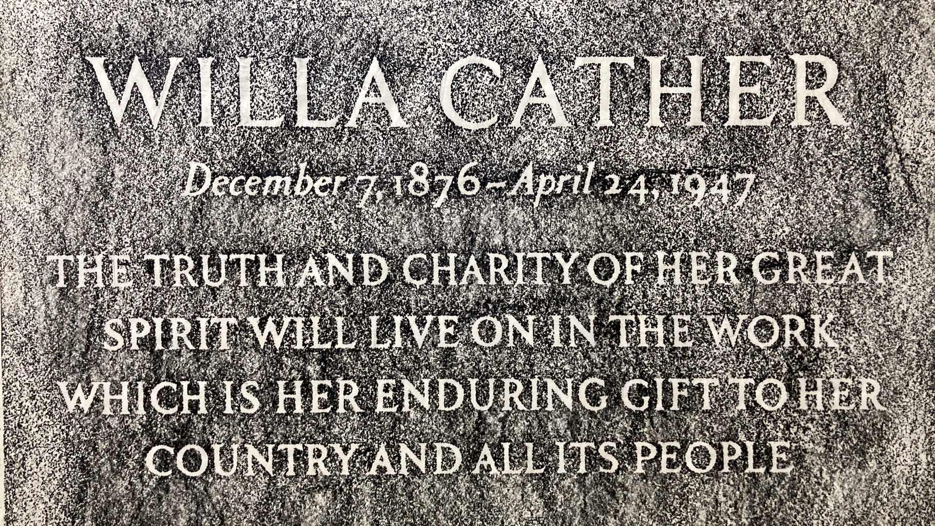 Photo 2 of WILLA CATHER GRAVE STONE POSTER 30” X 26”