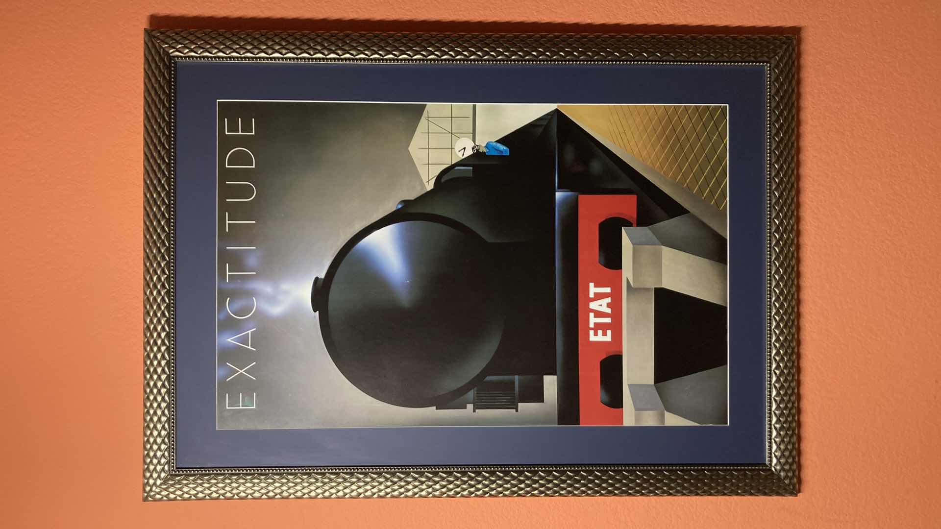 Photo 1 of EXACTITUDE FRAMED POSTER ARTWORK BY PIERRE FIX-MASSEAU 34” X 27.25”