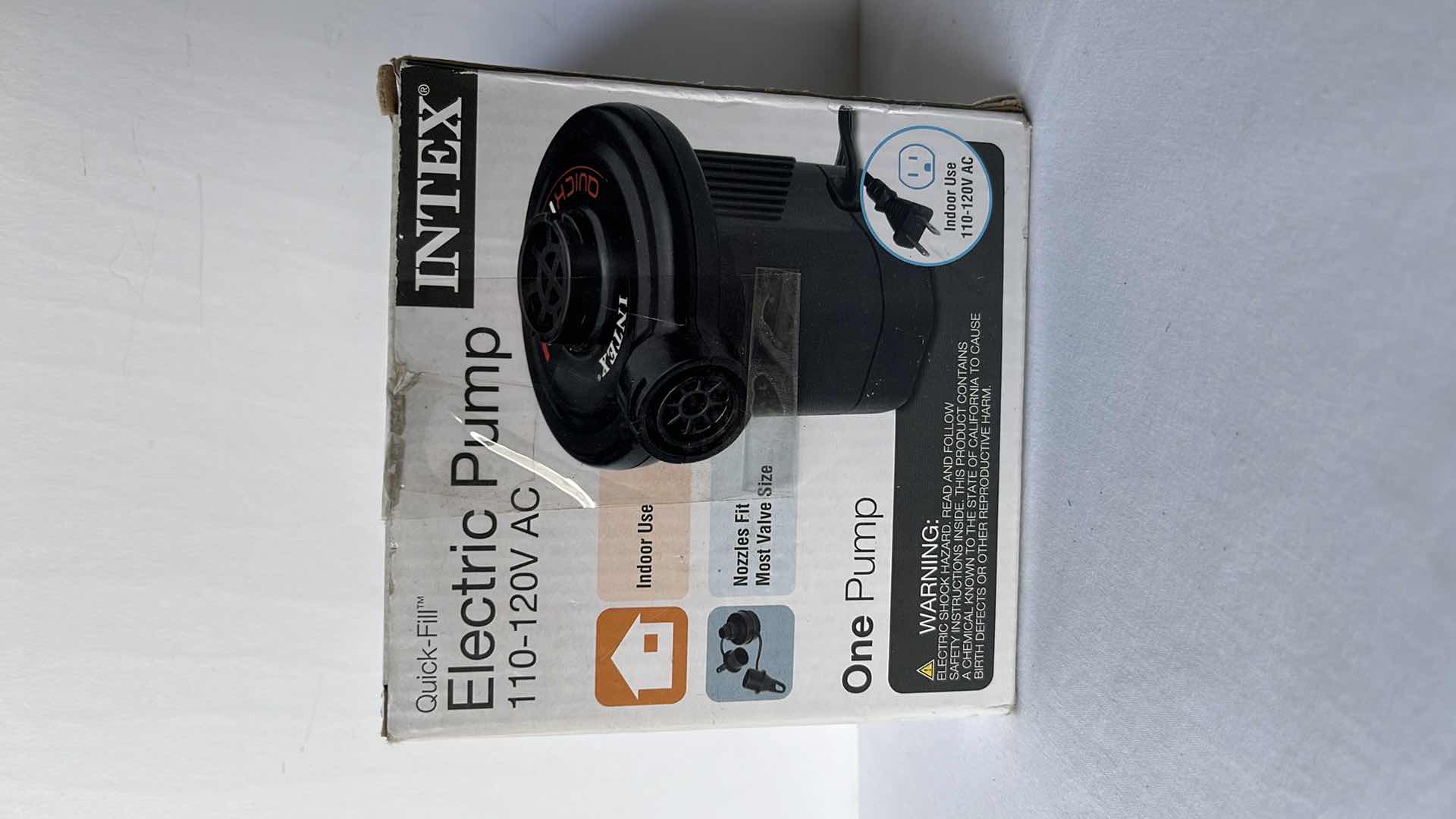 Photo 1 of INTEX QUICK-FILL ELECTRIC PUMP 110-120V AC (MODEL 66619E)