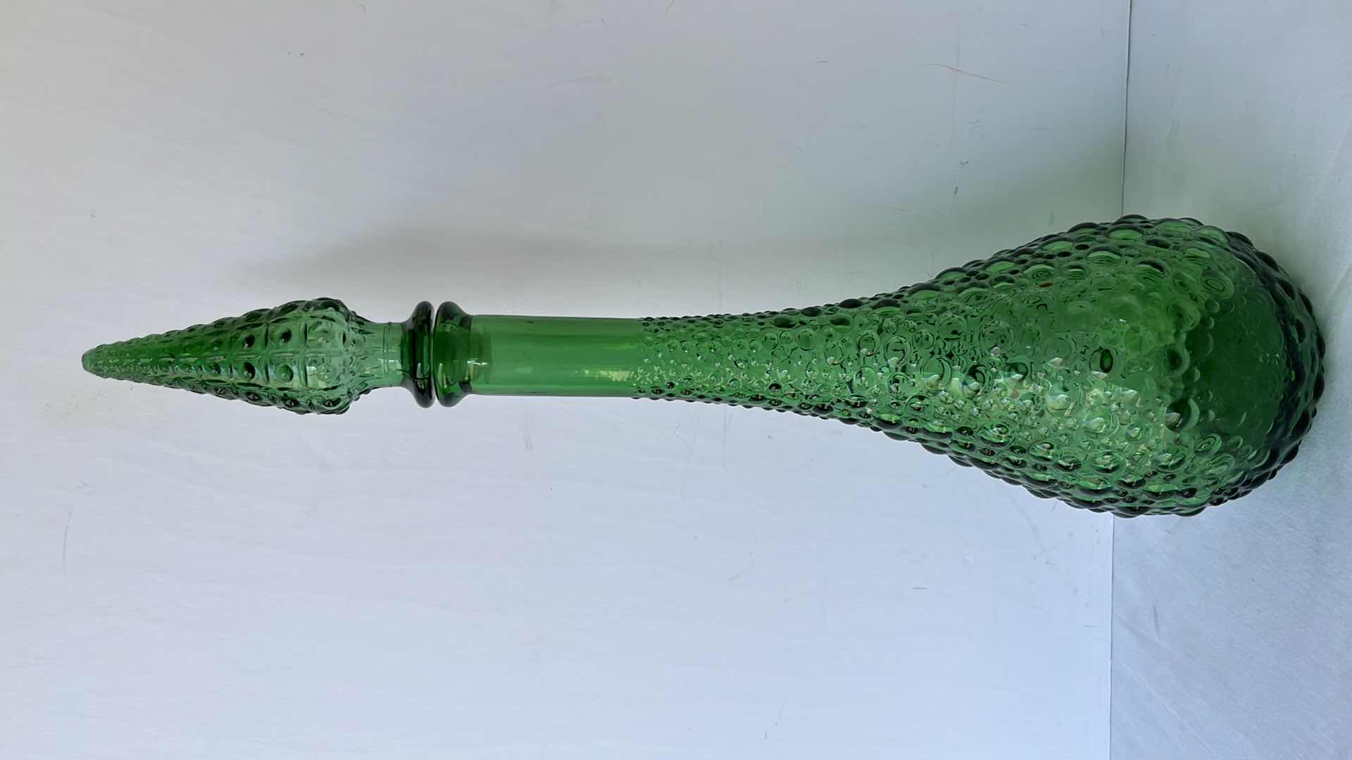 Photo 1 of GREEN GLASS DECANTER MADE IN ITALY 18”H